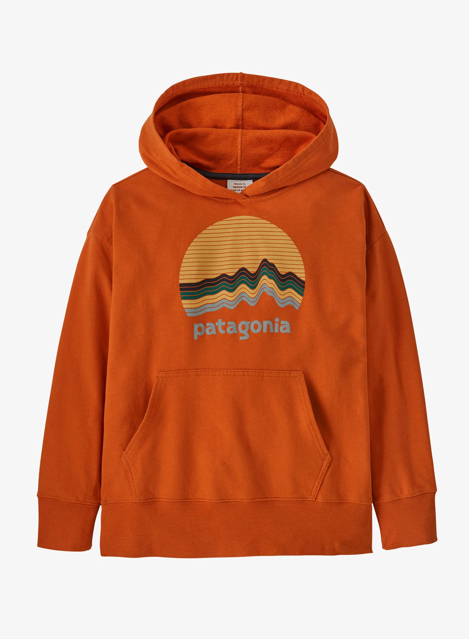 Otroška jopica Patagonia Hoody Sweatshirt - ridge rise moon redtail rust