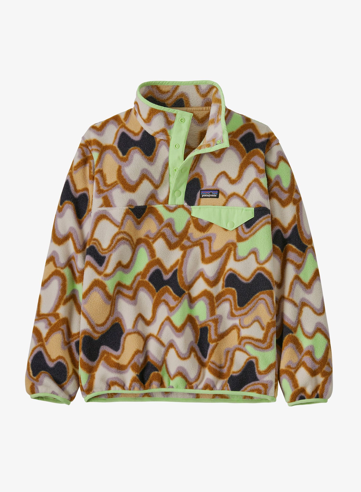 Otroška jopica Patagonia LW Synchilla Snap-T Pullover - mall currents natural