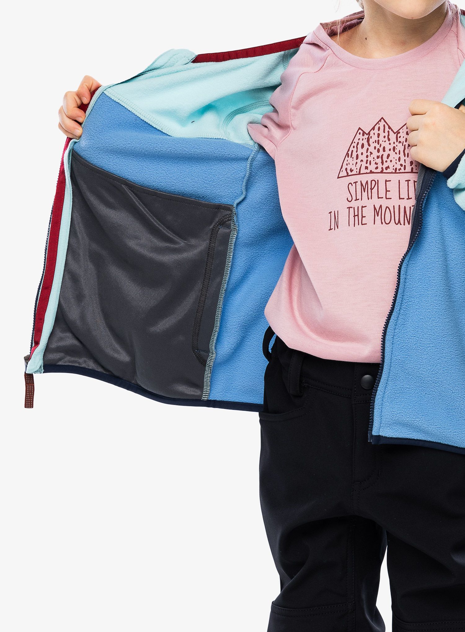 Otroška jopica Patagonia Micro D Snap-T Jacket - blue bird