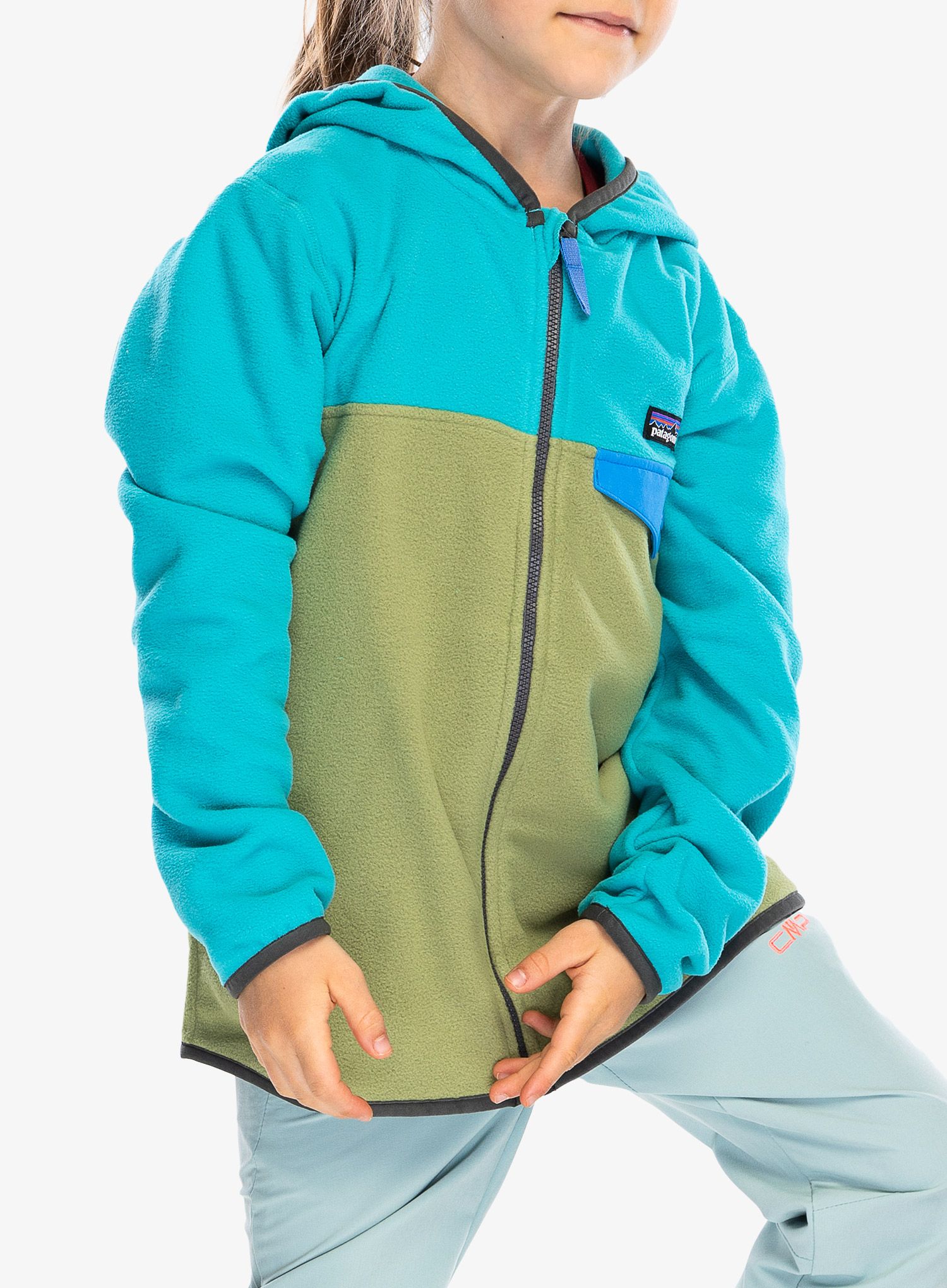 Otroška jopica Patagonia Micro D Snap-T Jacket - buckhorn green