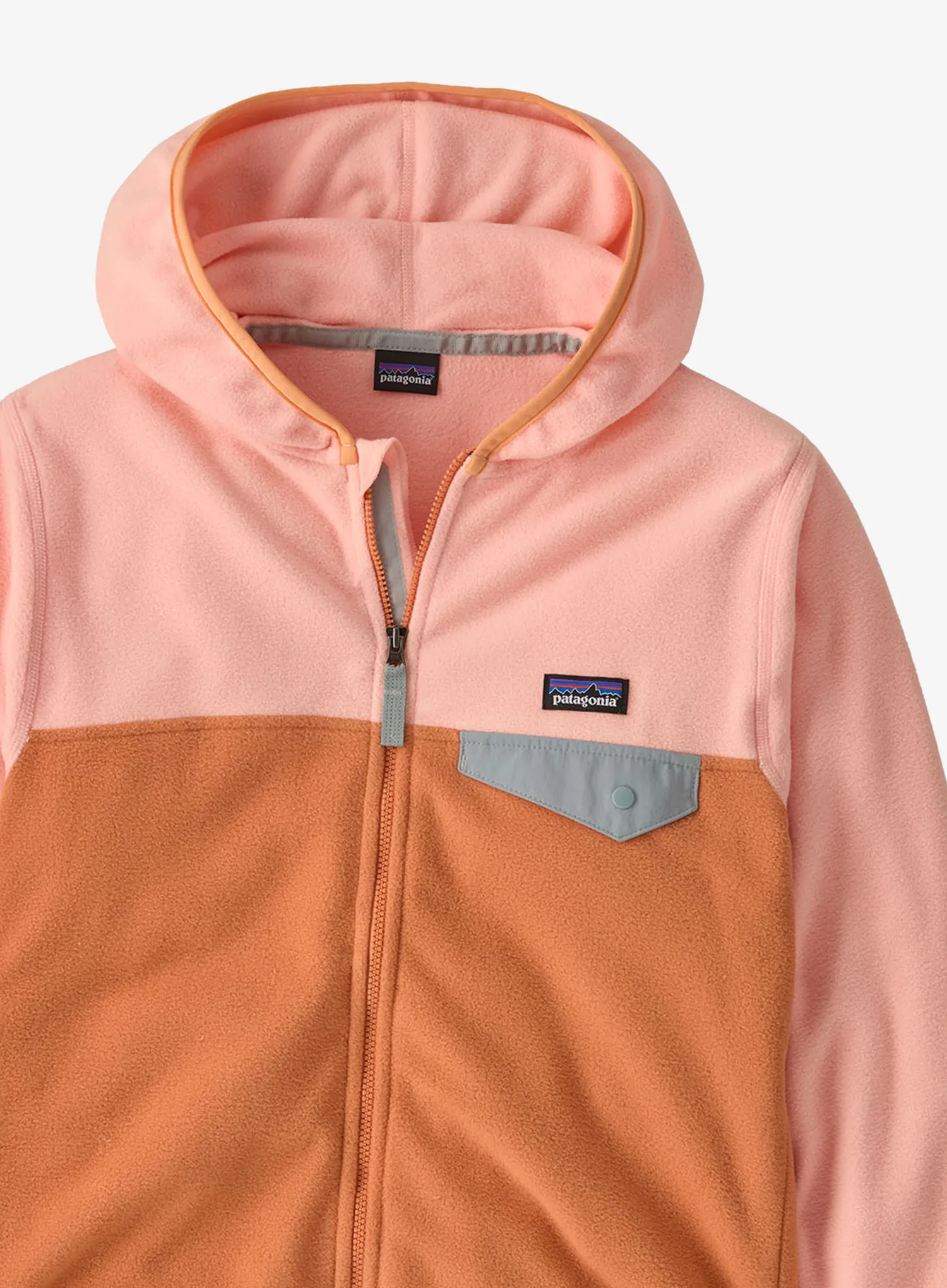 Otroška jopica Patagonia Micro D Snap-T Jacket - rock melon