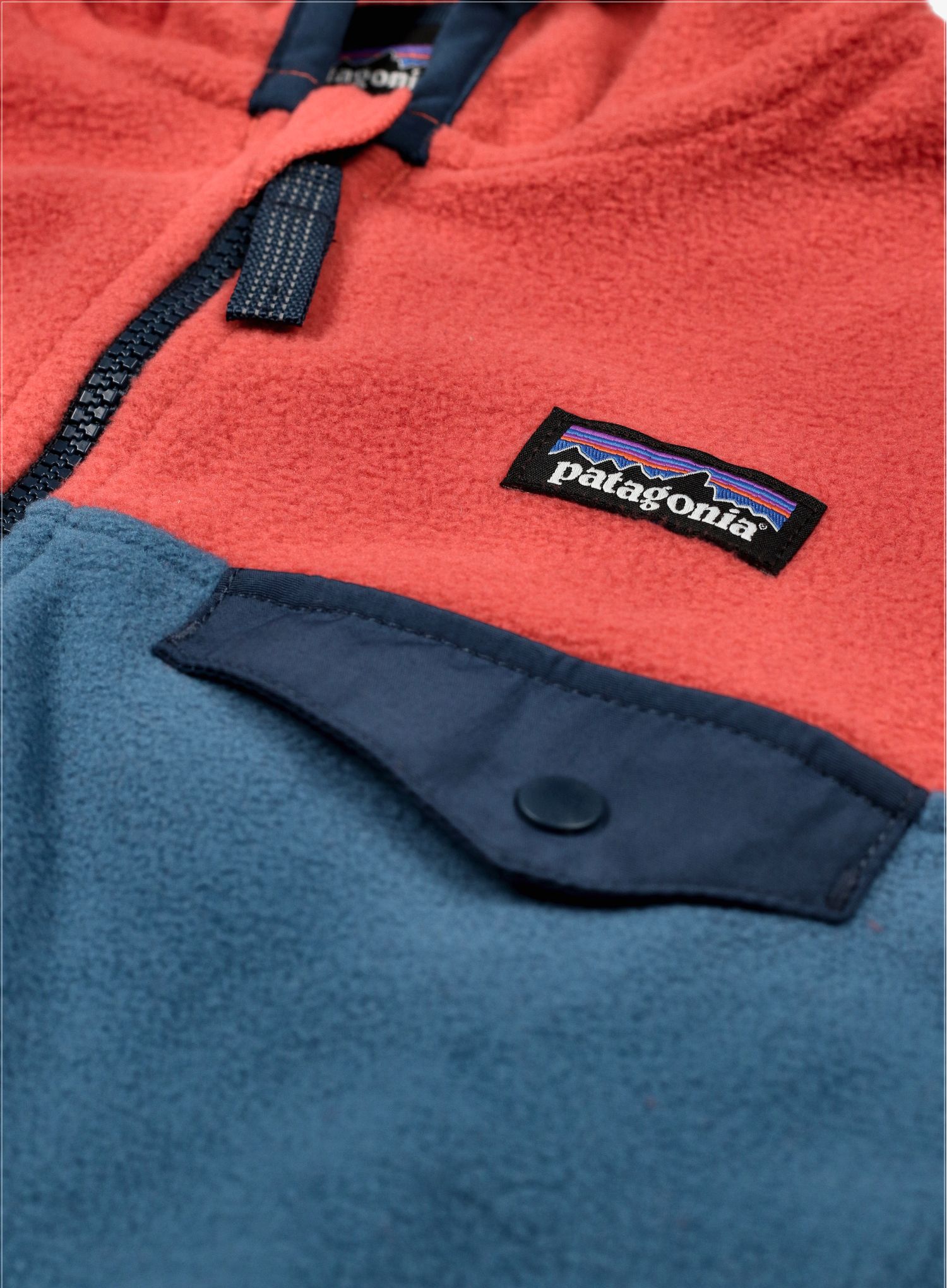 Otroška jopica Patagonia Micro D Snap-T Jacket - wavy blue