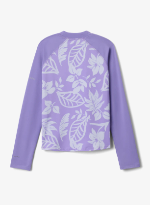 Dekliška jopica Columbia Sandy Shores Printed LS Sunguard - paisley purple/purple