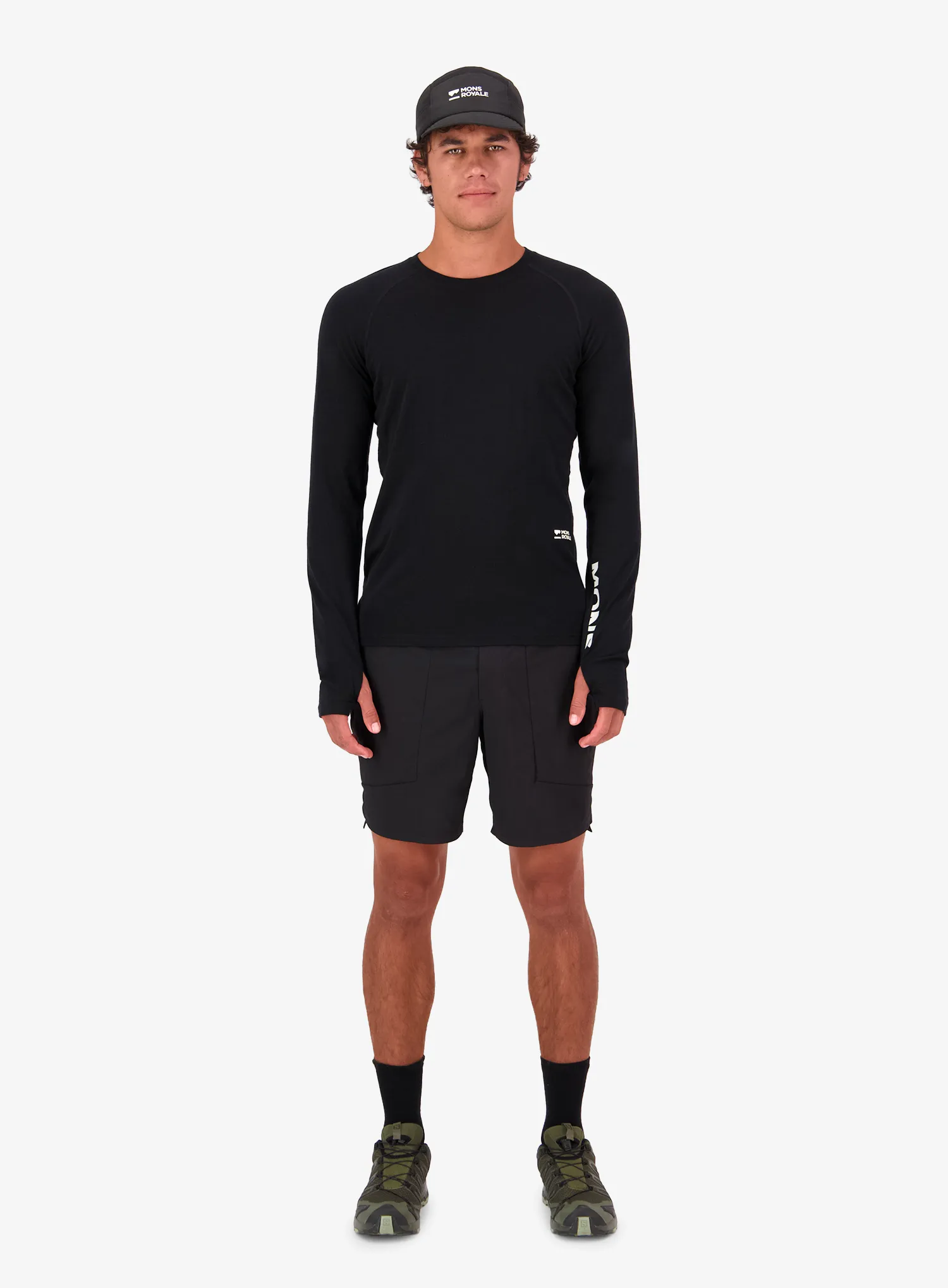 Jopica Mons Royale Temple Merino Long Sleeve - black
