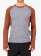 Jopica Mons Royale Temple Merino Long Sleeve - cinnamon/grey heather