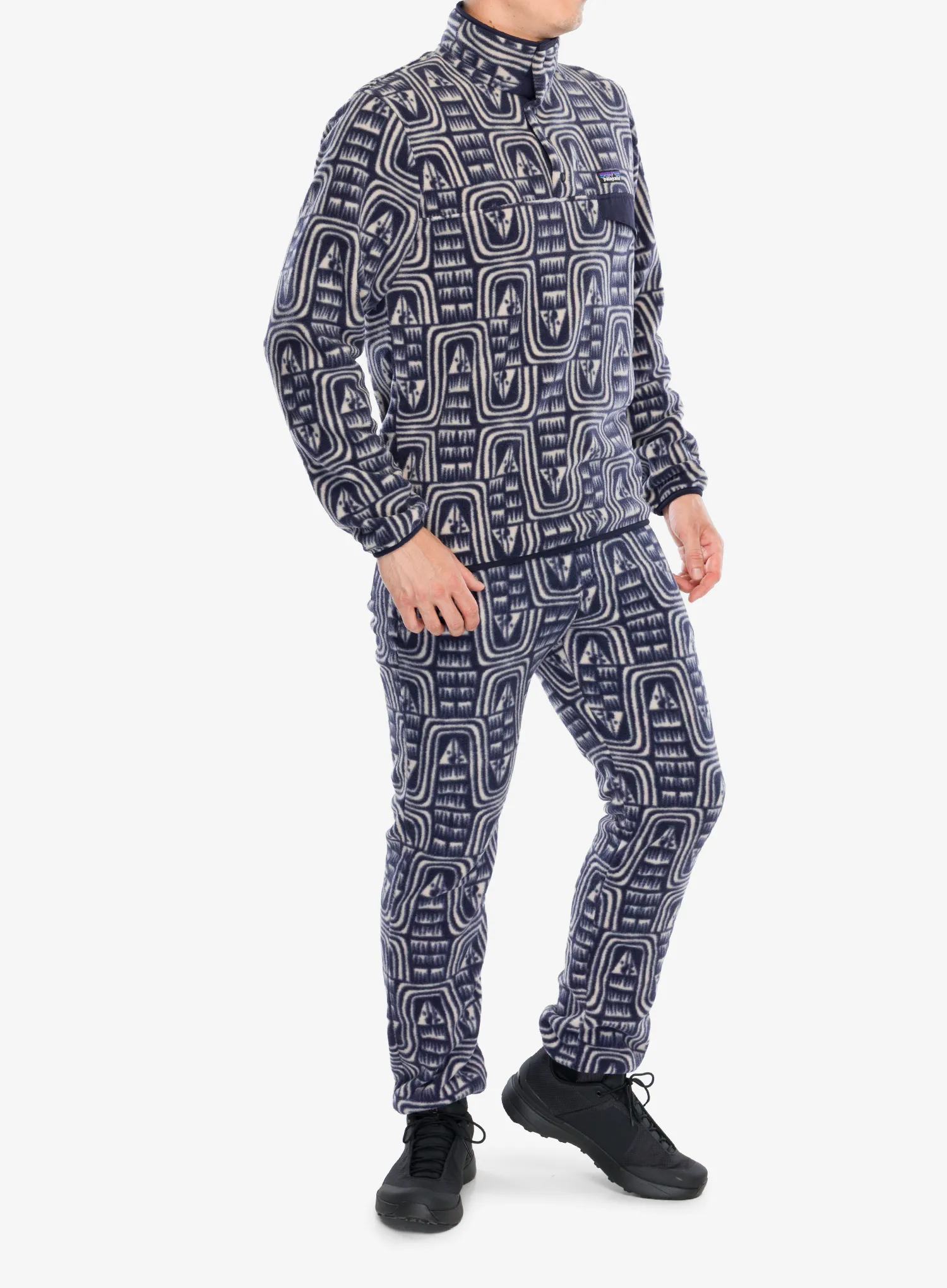 Jopica Patagonia Lightweight Synch Snap-T Pullover - flow/sunken blue