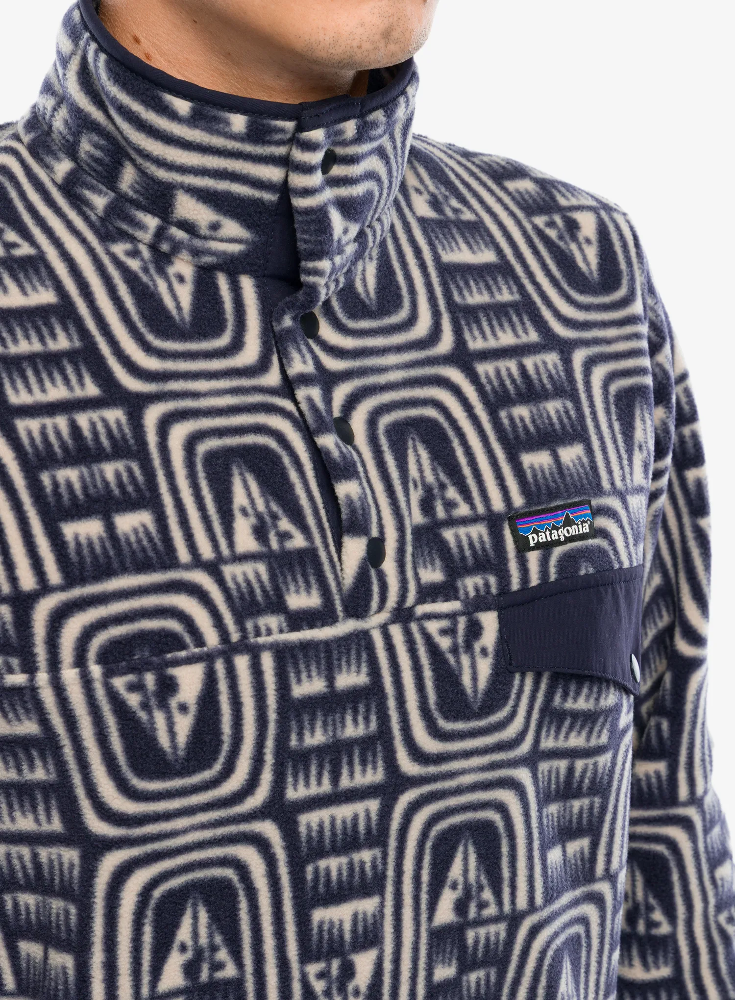 Jopica Patagonia Lightweight Synch Snap-T Pullover - flow/sunken blue