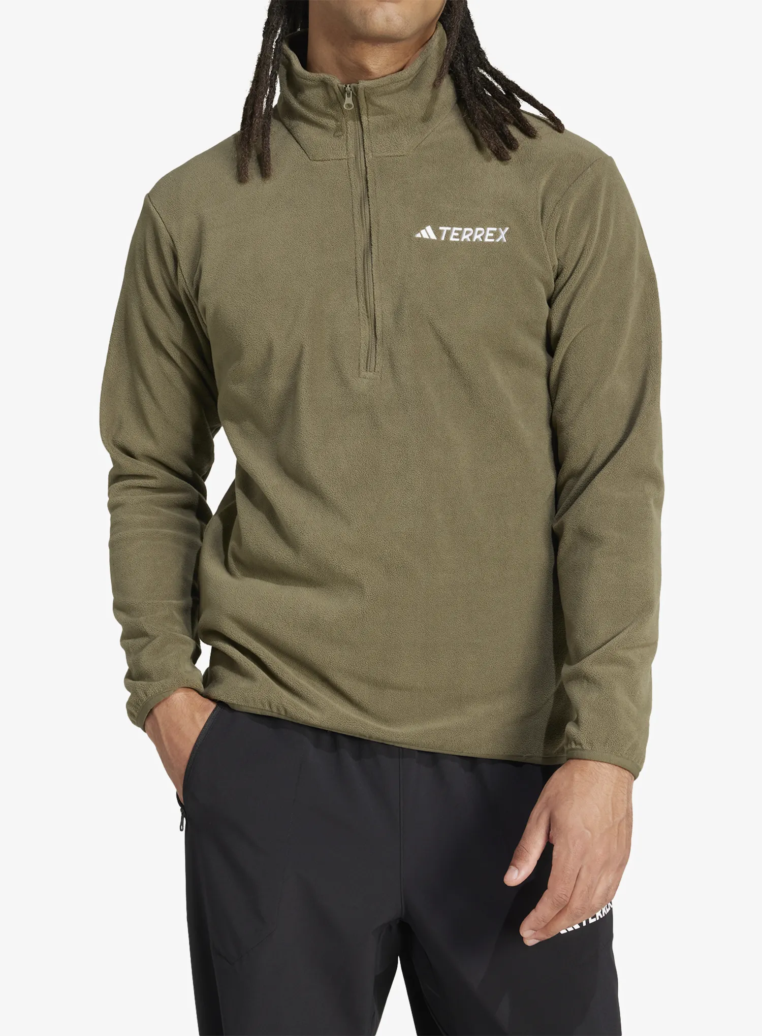 qweadidasTERREXMultiEssentials12ZipFleeceJacketolivestrataolivestrata4067904173502a.webp