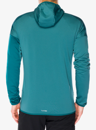 Flis adidas TERREX Xperior Light Fleece Hooded Jacket - preloved teal/mystery green