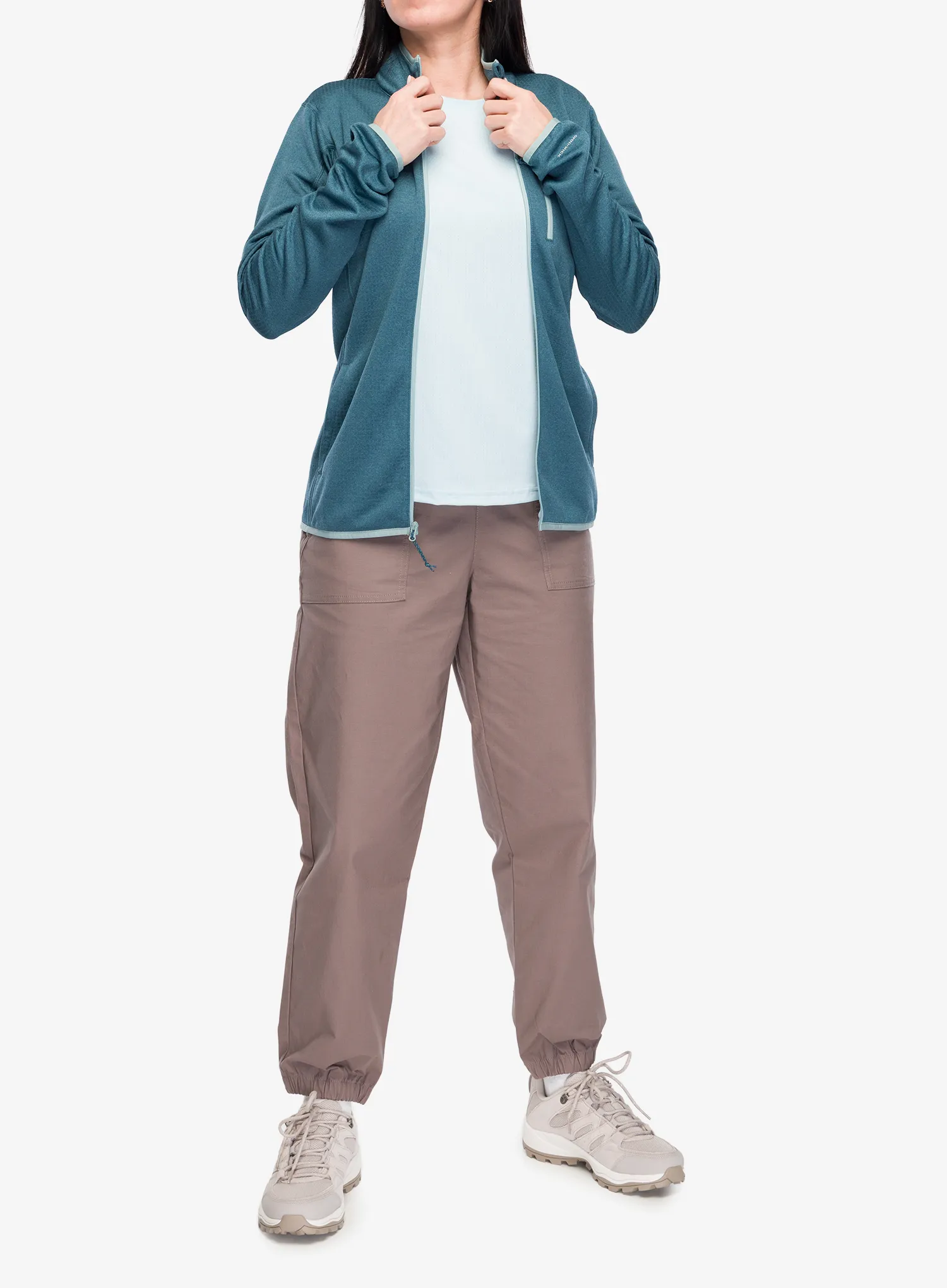 Ženski flis Columbia Essential Hike Grid Fleece Full Zip - everblue/crushed blue