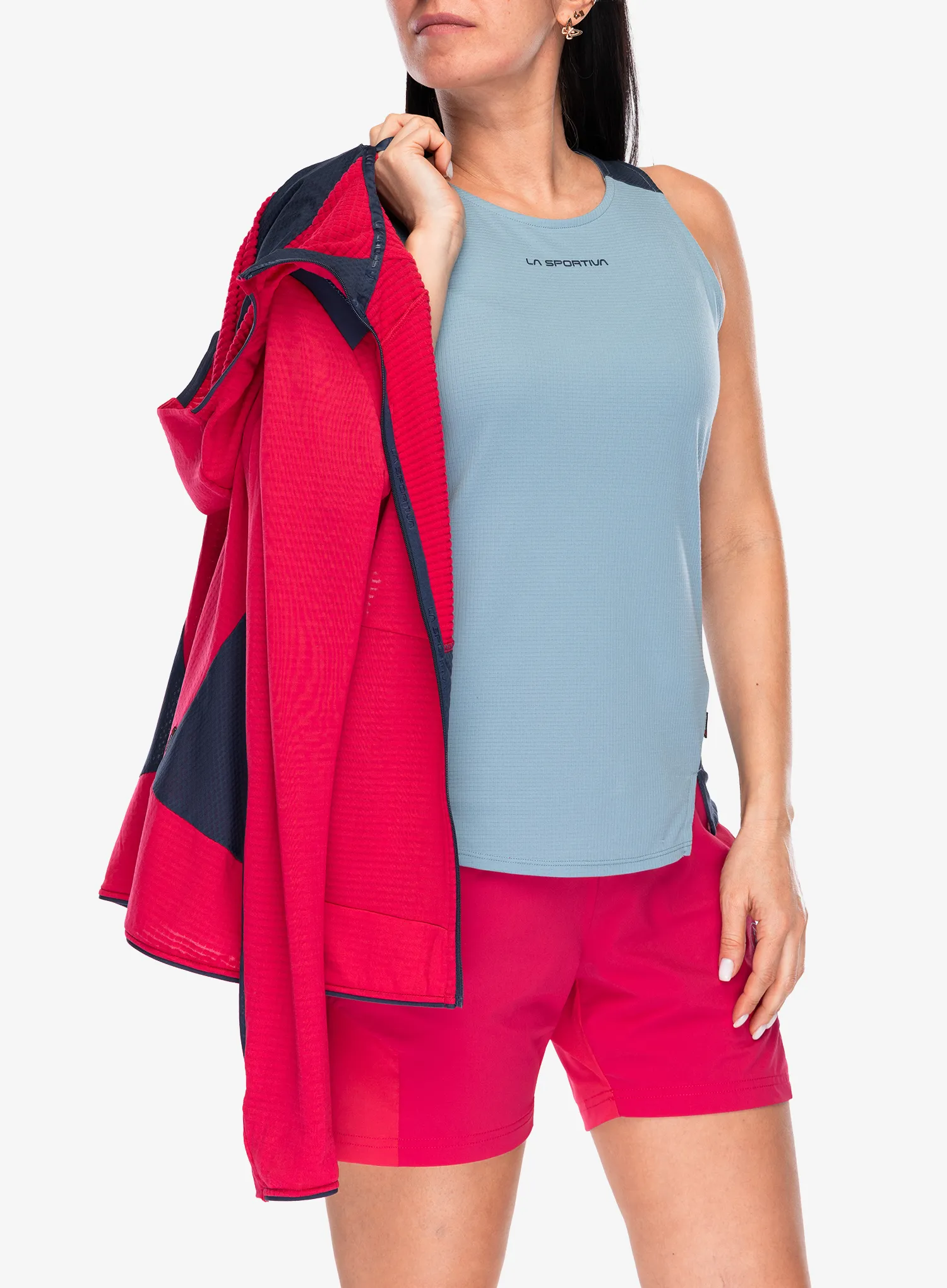 Ženski flis La Sportiva Aequilibrium Thermal Hoody - azalea/night sky