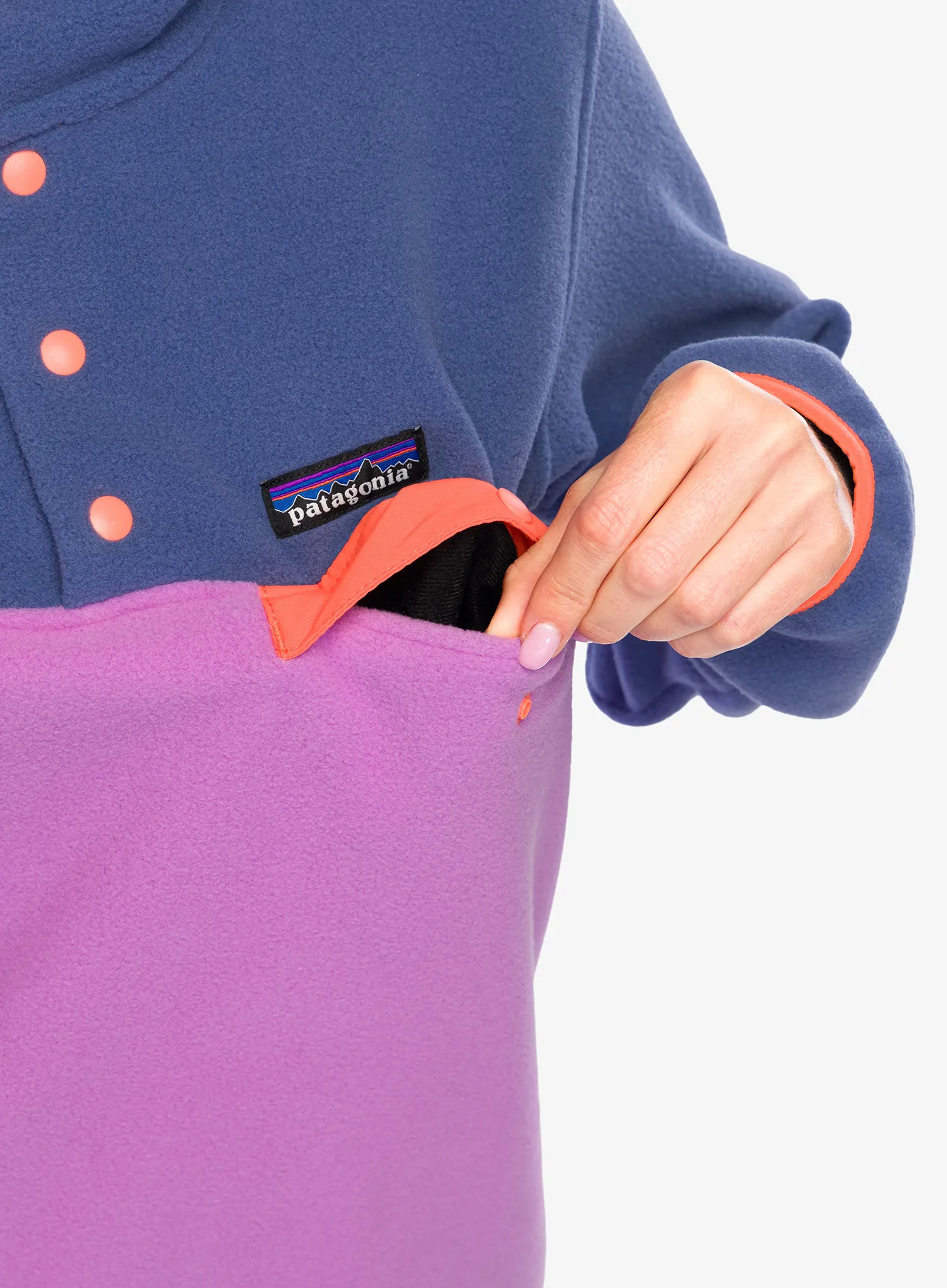 Ženski flis Patagonia Lightweight Synch Snap-T Pullover - brisk purple