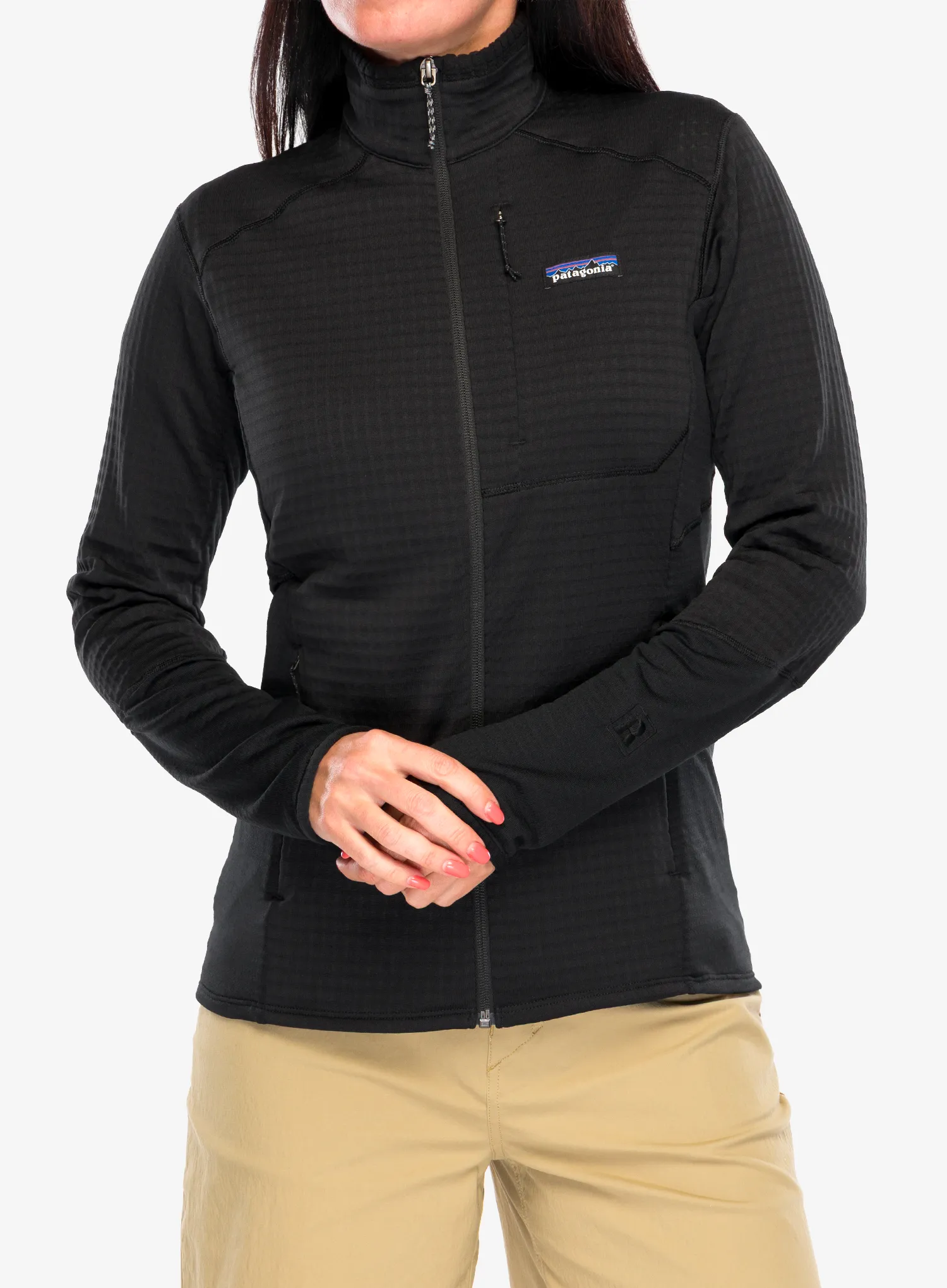 Ženski flis Patagonia R1 Hybrid Jacket - black
