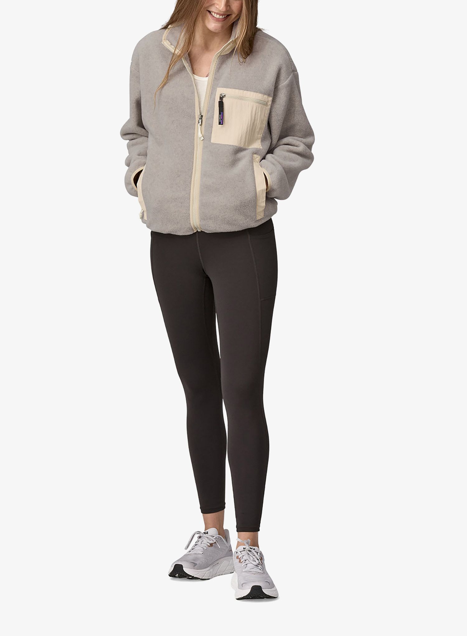 Ženski flis Patagonia Synch Jacket - oatmeal heather/natural