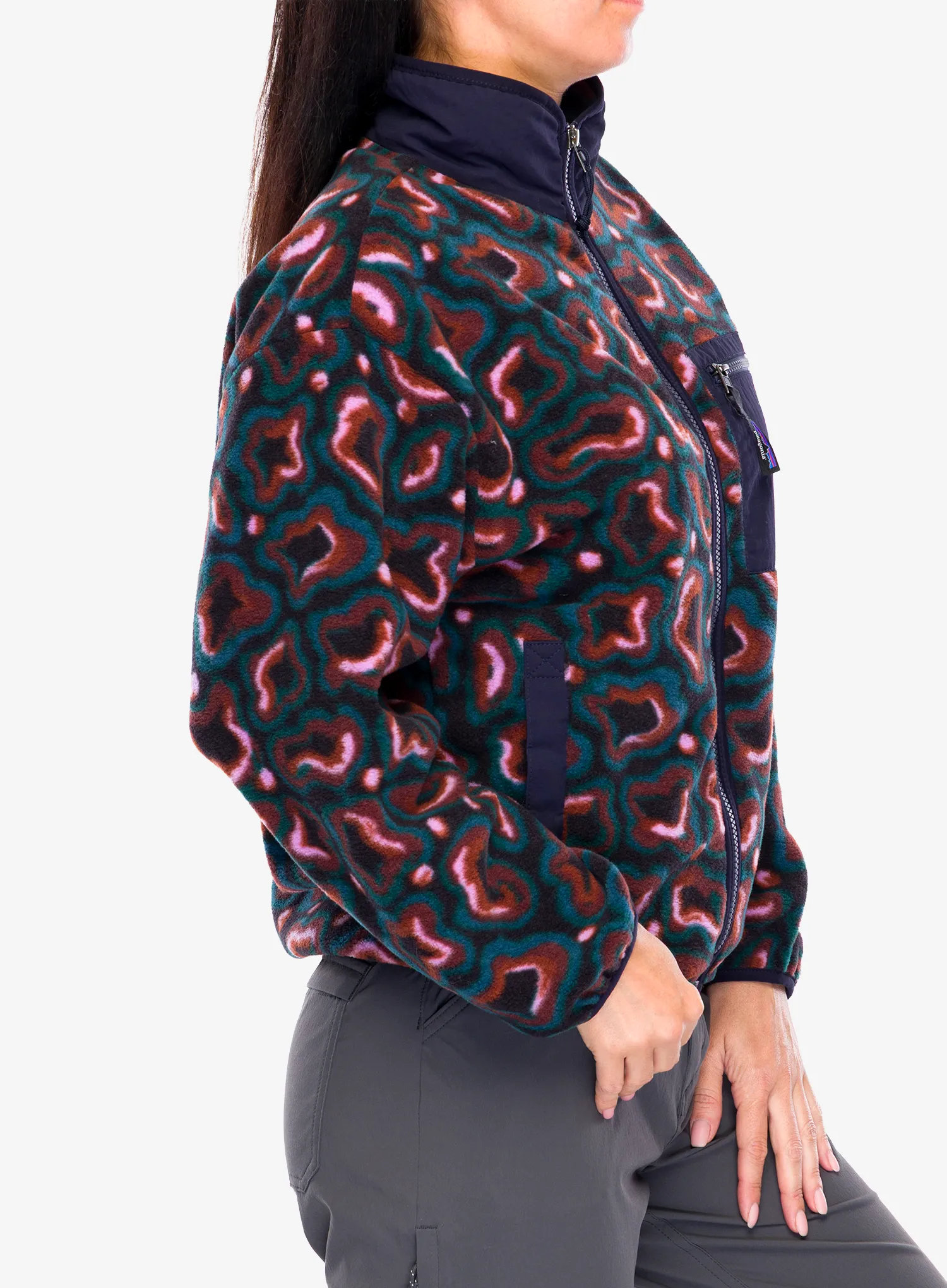 Ženski flis Patagonia Synch Jkt - soft spirea/dried vanilla