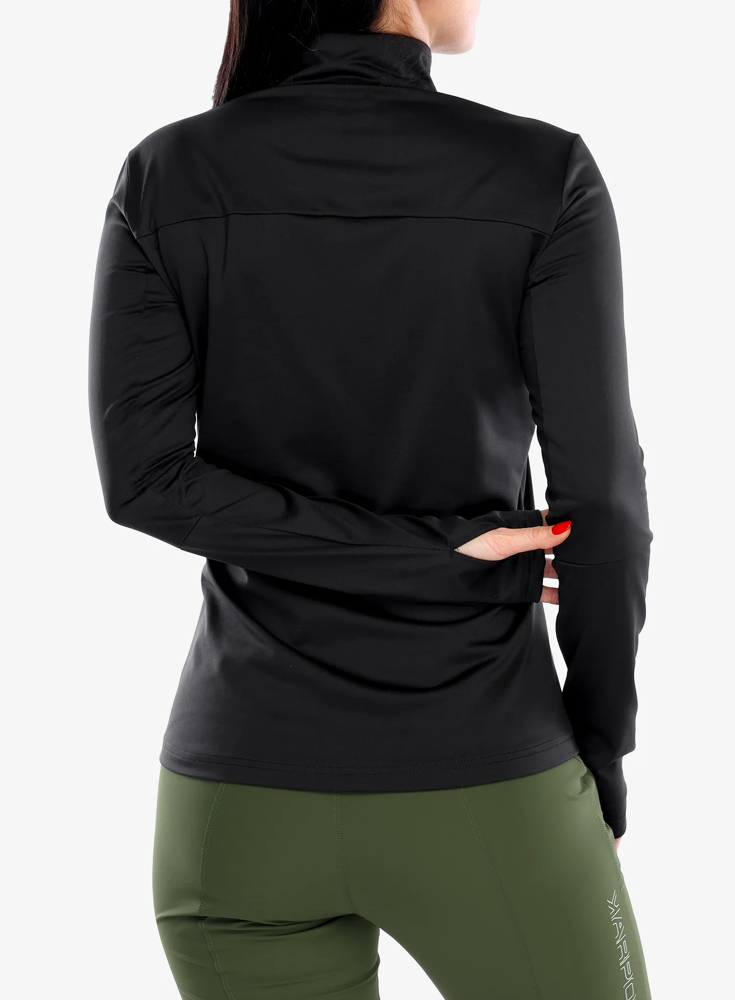 Ženski flis Vaude Livigno Halfzip II - black uni