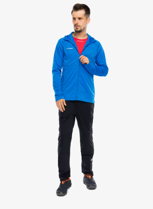Flis Mammut Crag ML Hooded Jacket - glacier blue