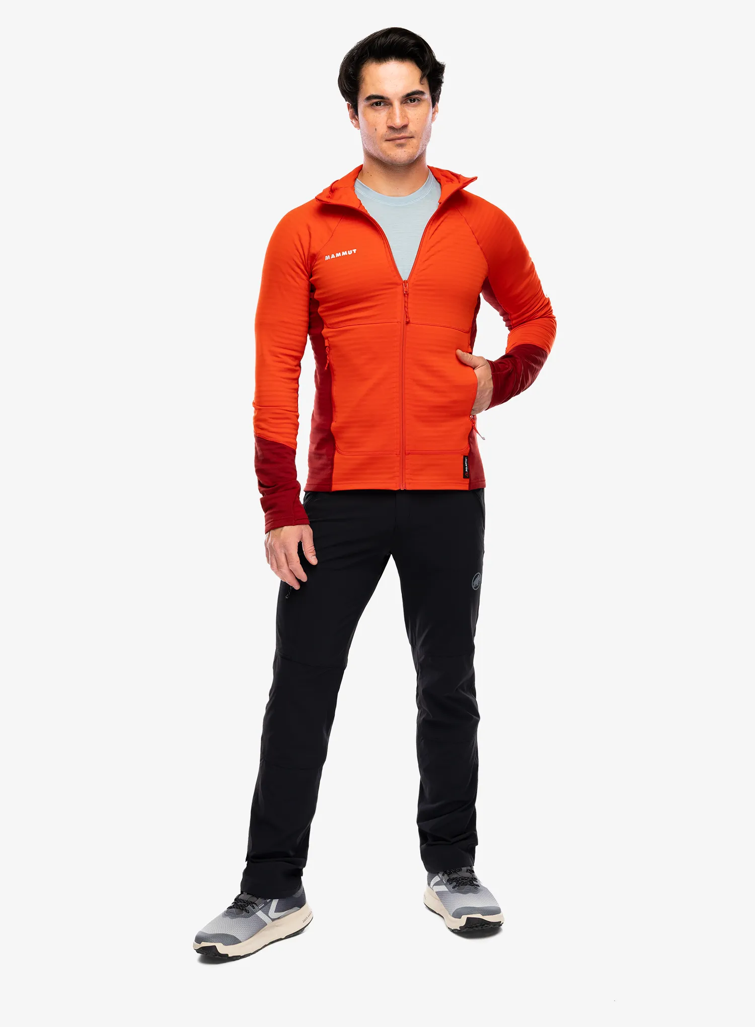 Flis Mammut Taiss ML Hooded Jacket - red/dark red