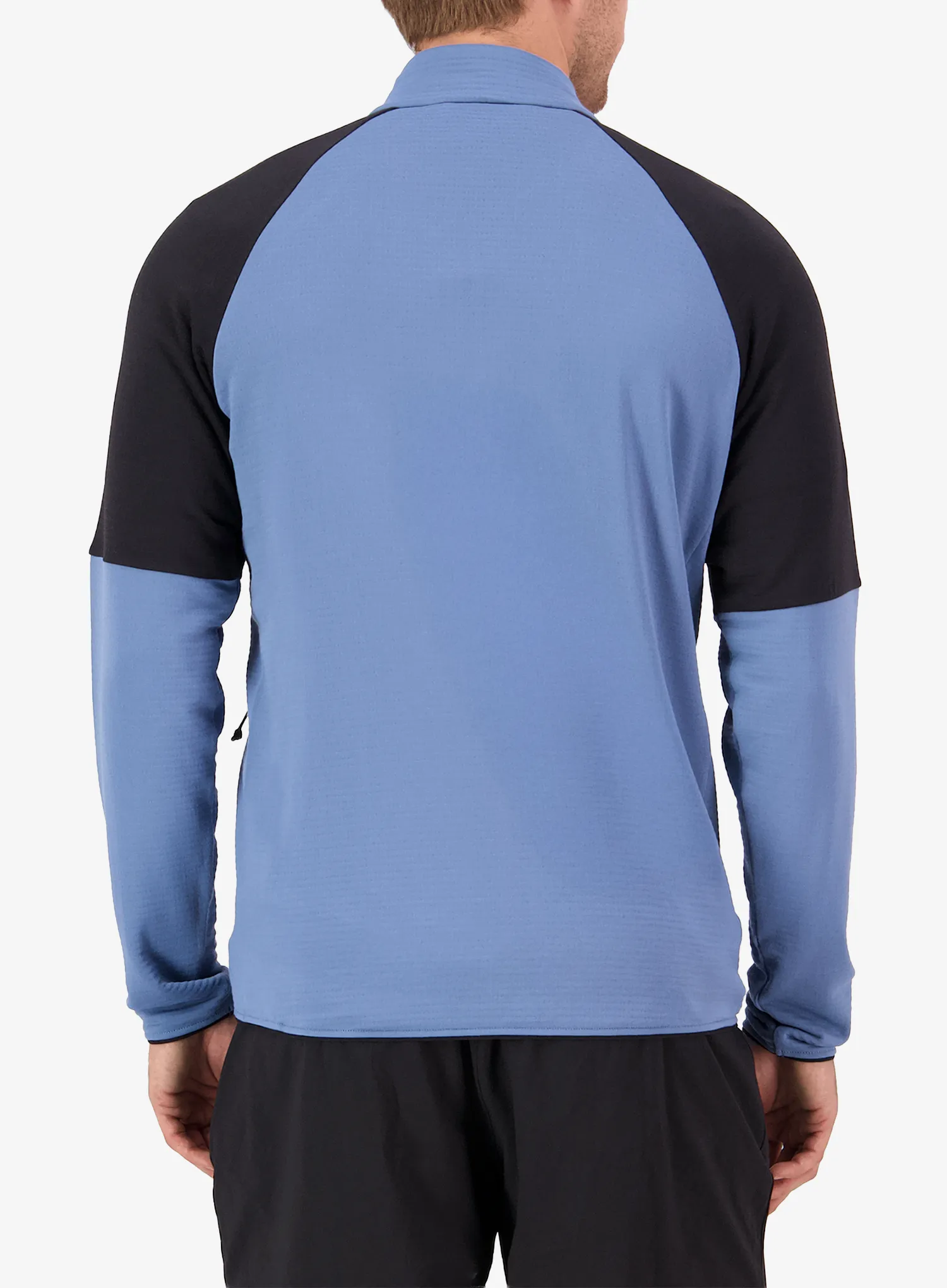 Flis Mons Royale Quad Merino Fleece Jacket - horizon blue/black