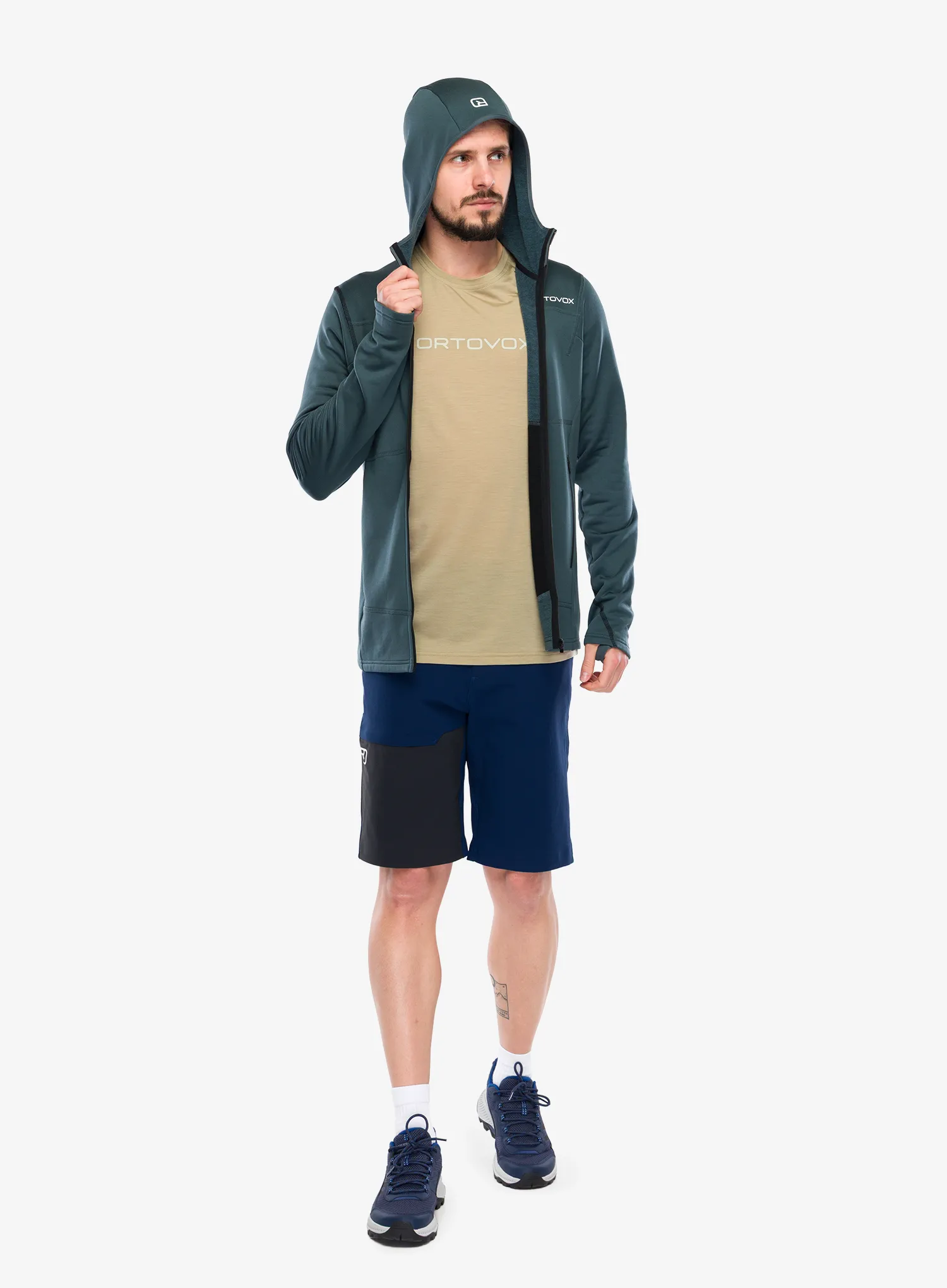 Flis Ortovox Fleece Light Hoody - dark arctic grey