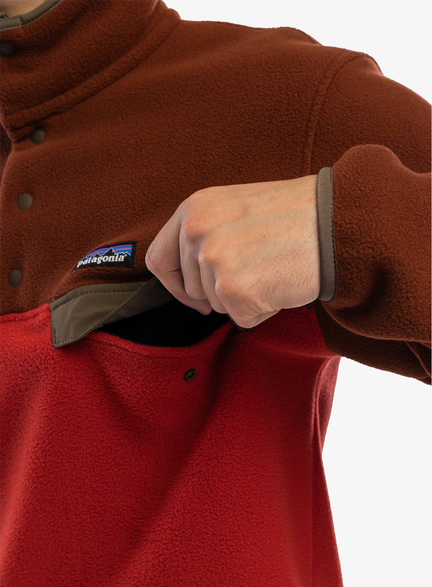 Flis Patagonia Lightweight Synch Snap-T Pullover - amanita red