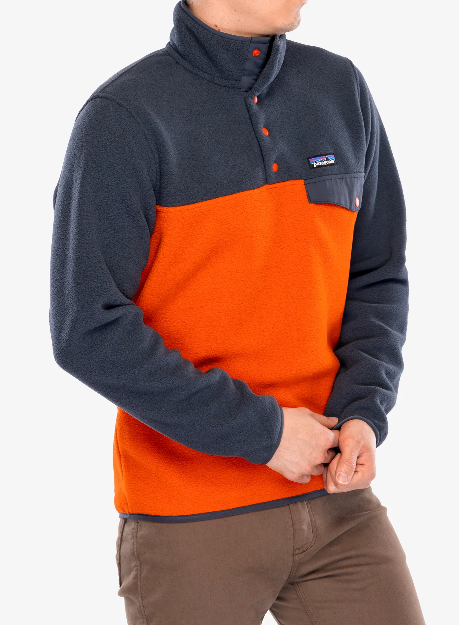 Flis Patagonia Lightweight Synch Snap-T Pullover - pollinator orange