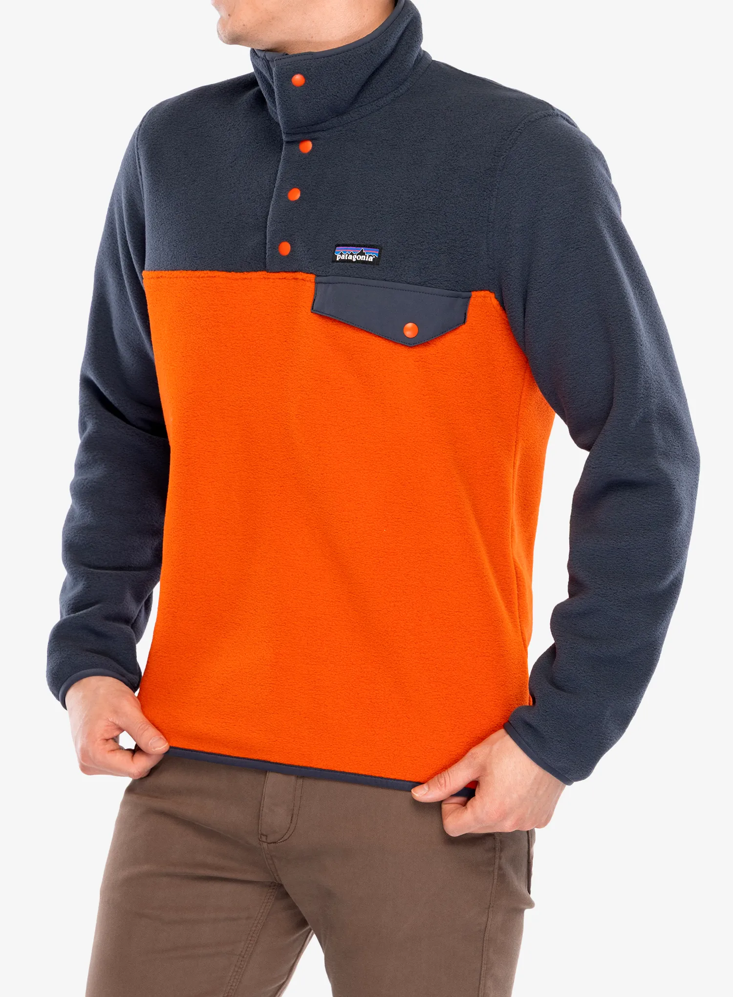 Flis Patagonia Lightweight Synch Snap-T Pullover - pollinator orange