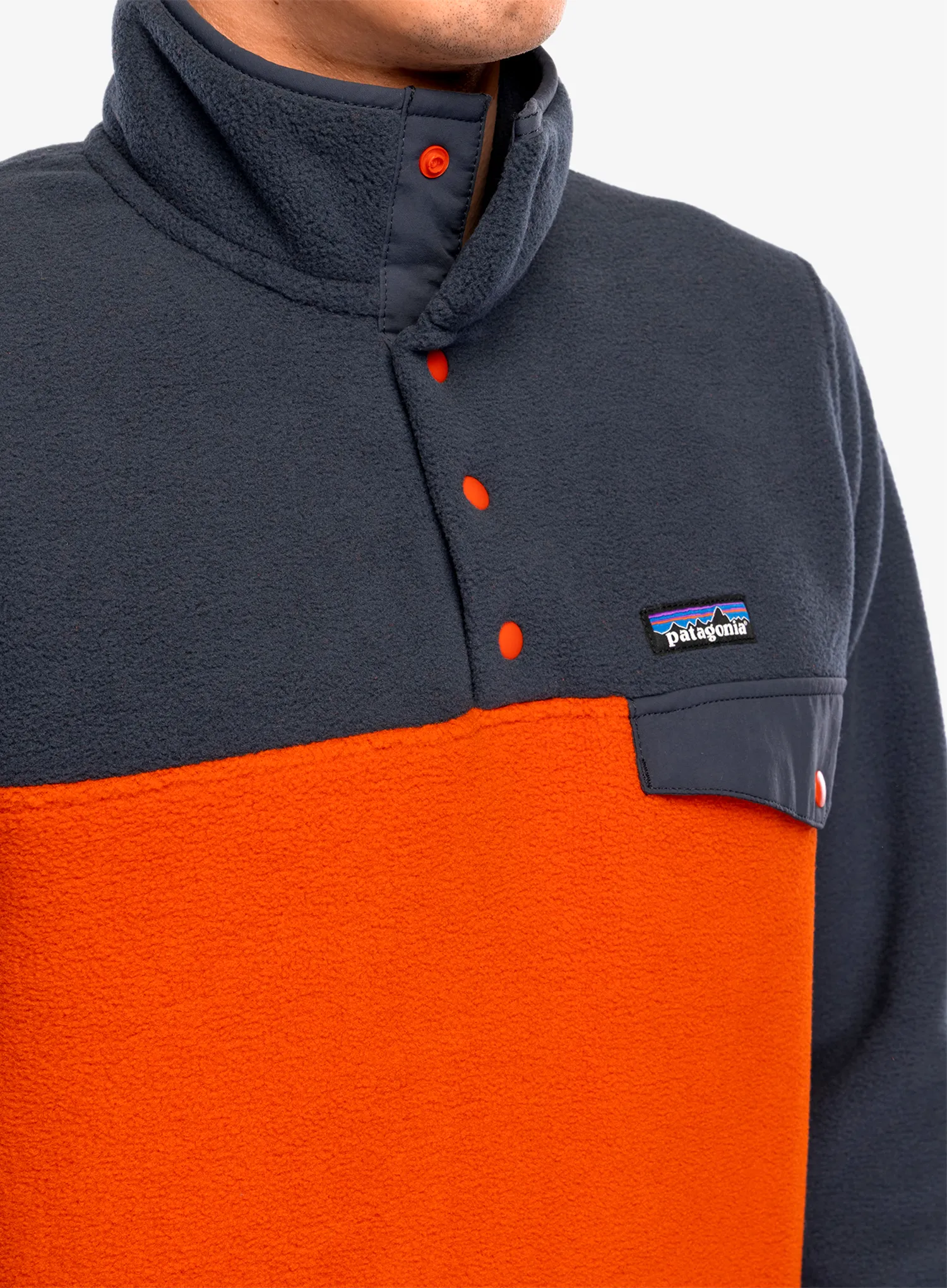 Flis Patagonia Lightweight Synch Snap-T Pullover - pollinator orange
