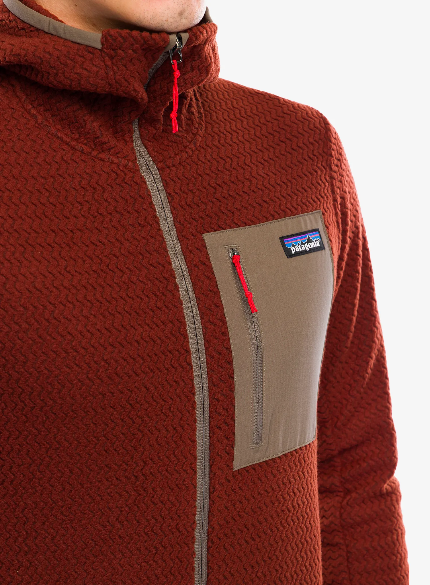 Flis Patagonia R1 Air Full-Zip Hoody - dried vanilla