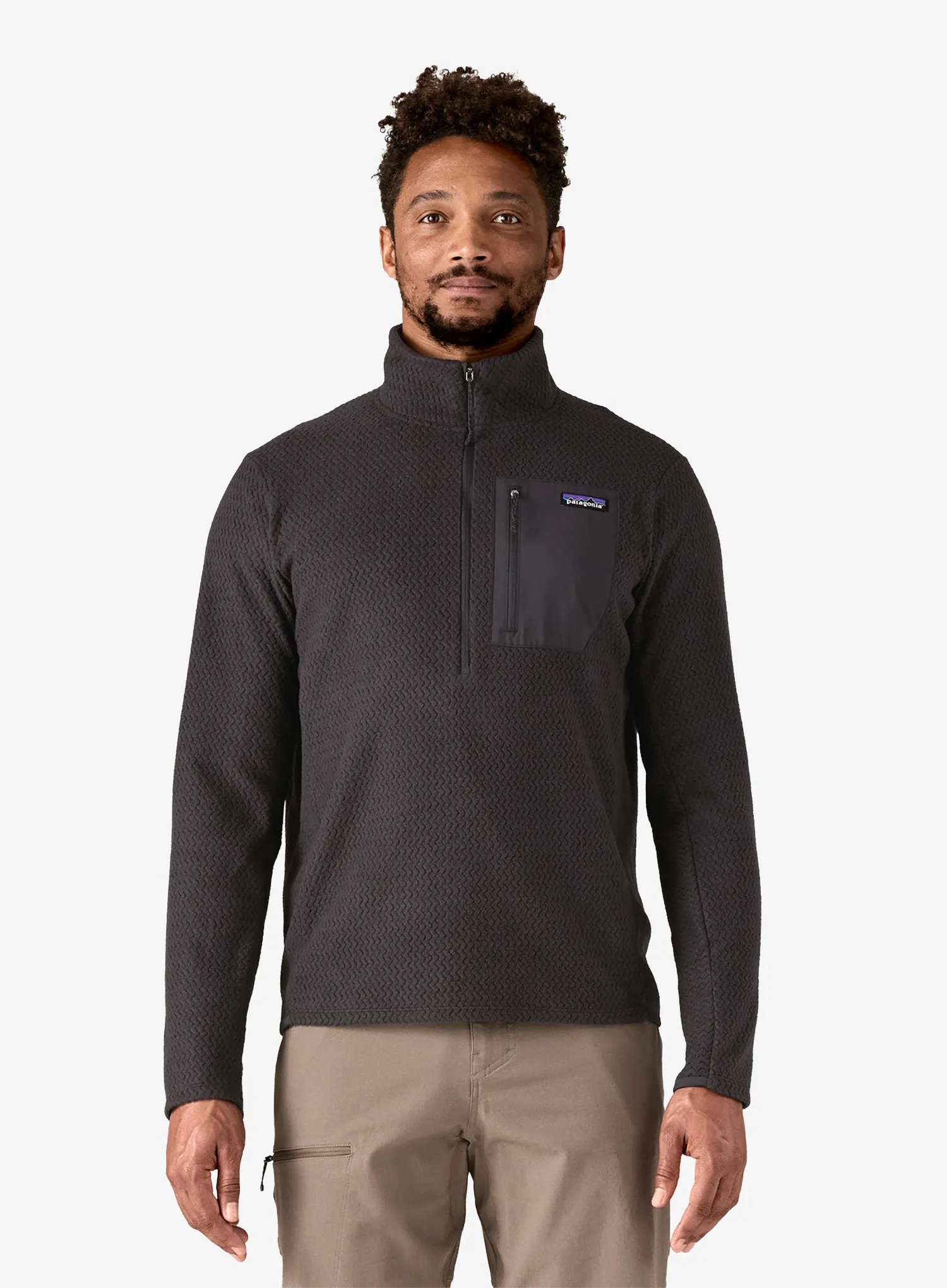 Flis Patagonia R1 Air Zip Neck - black