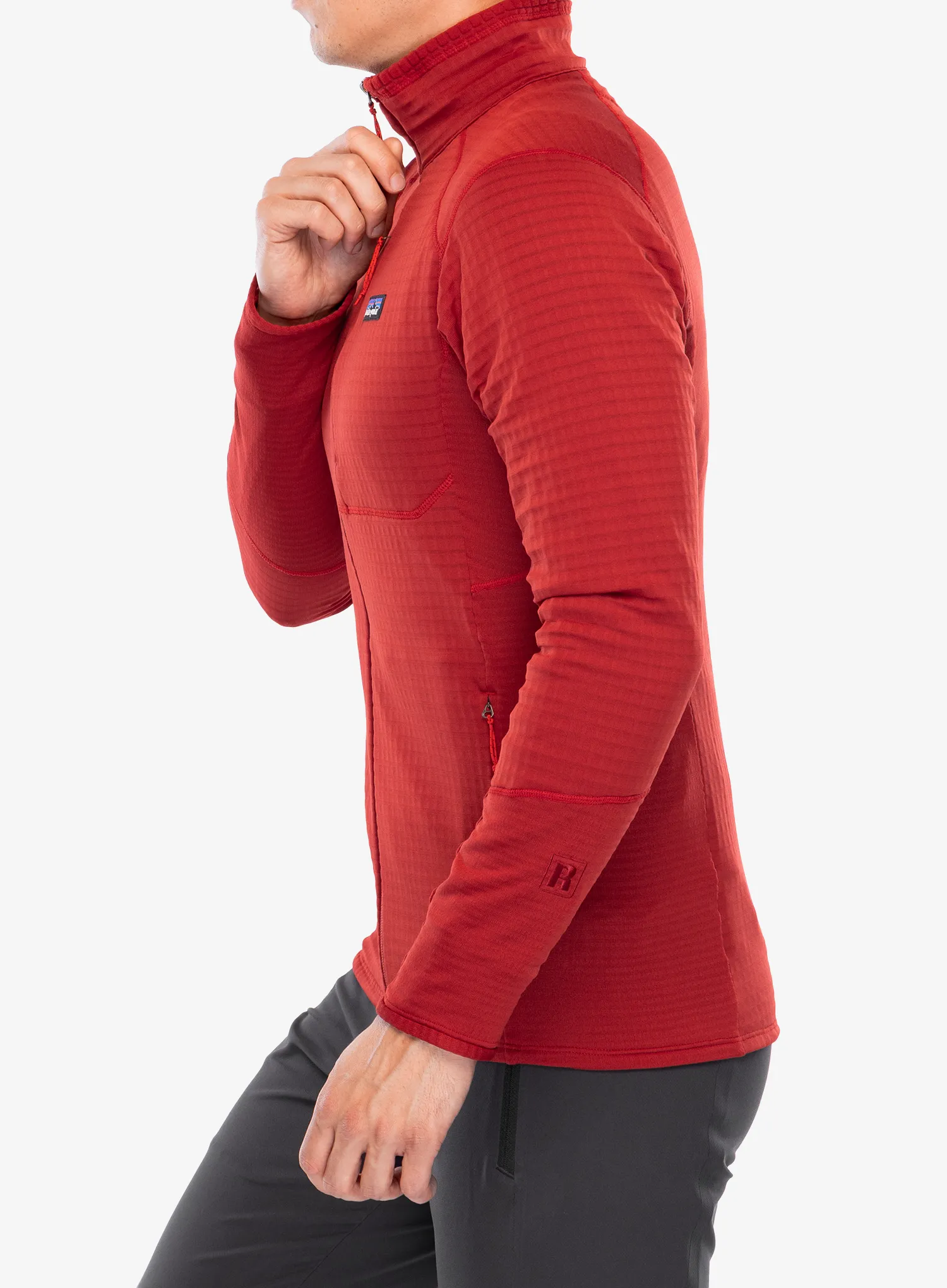 Flis Patagonia R1 Hybrid Jacket - amanita red