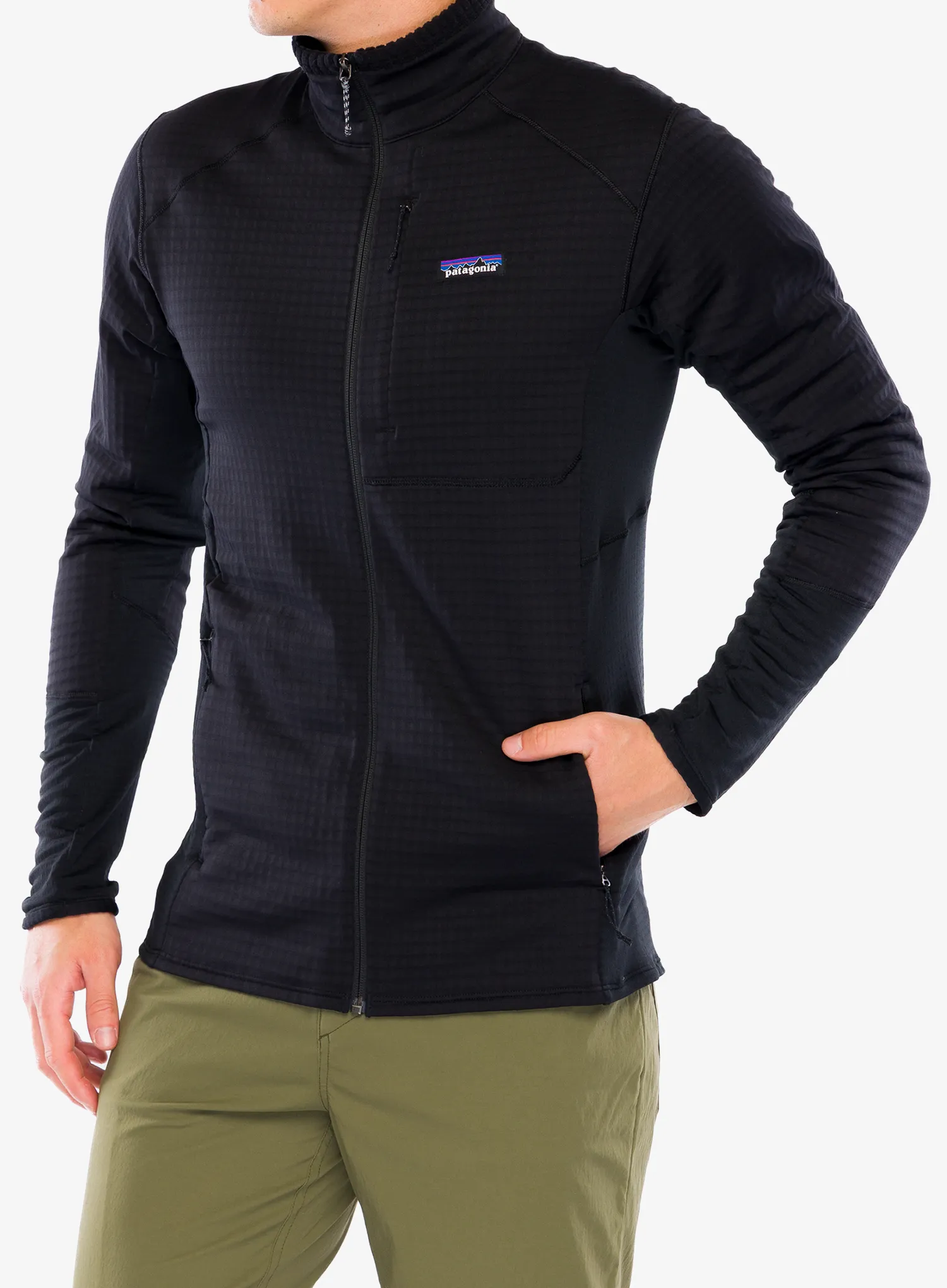 Flis Patagonia R1 Hybrid Jacket - black