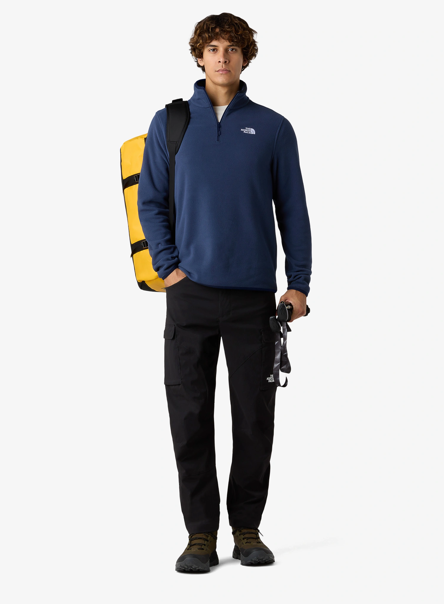 Flis The North Face Glacier Fleece 1/4 Zip Jacket - summit navy