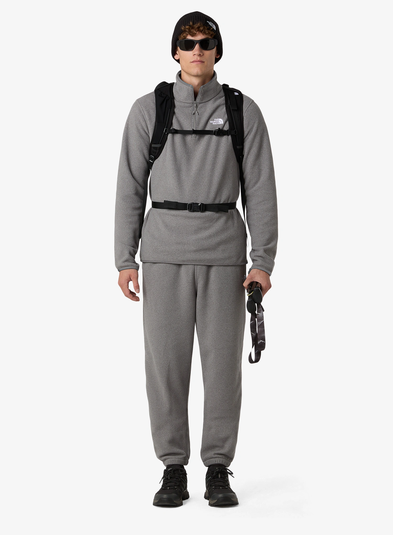 Flis The North Face Glacier Fleece 1/4 Zip Jacket - tnf mid grey heather