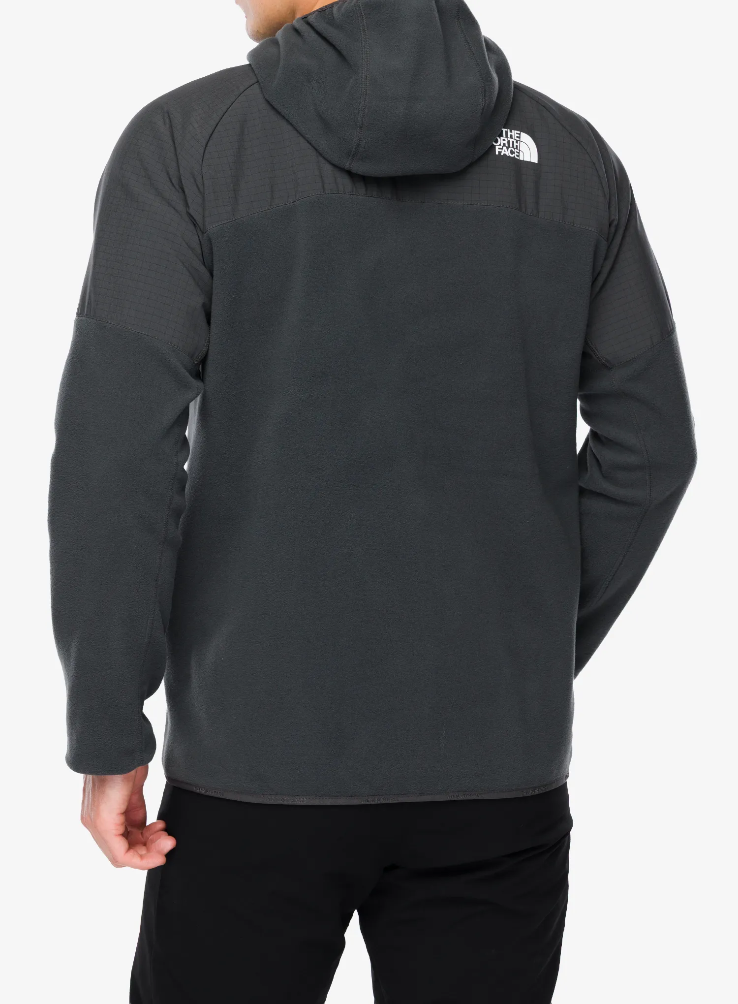 Flis jopa s kapuco The North Face Glacier Heavyweight Full Zip HD - asphalt grey/tnf black
