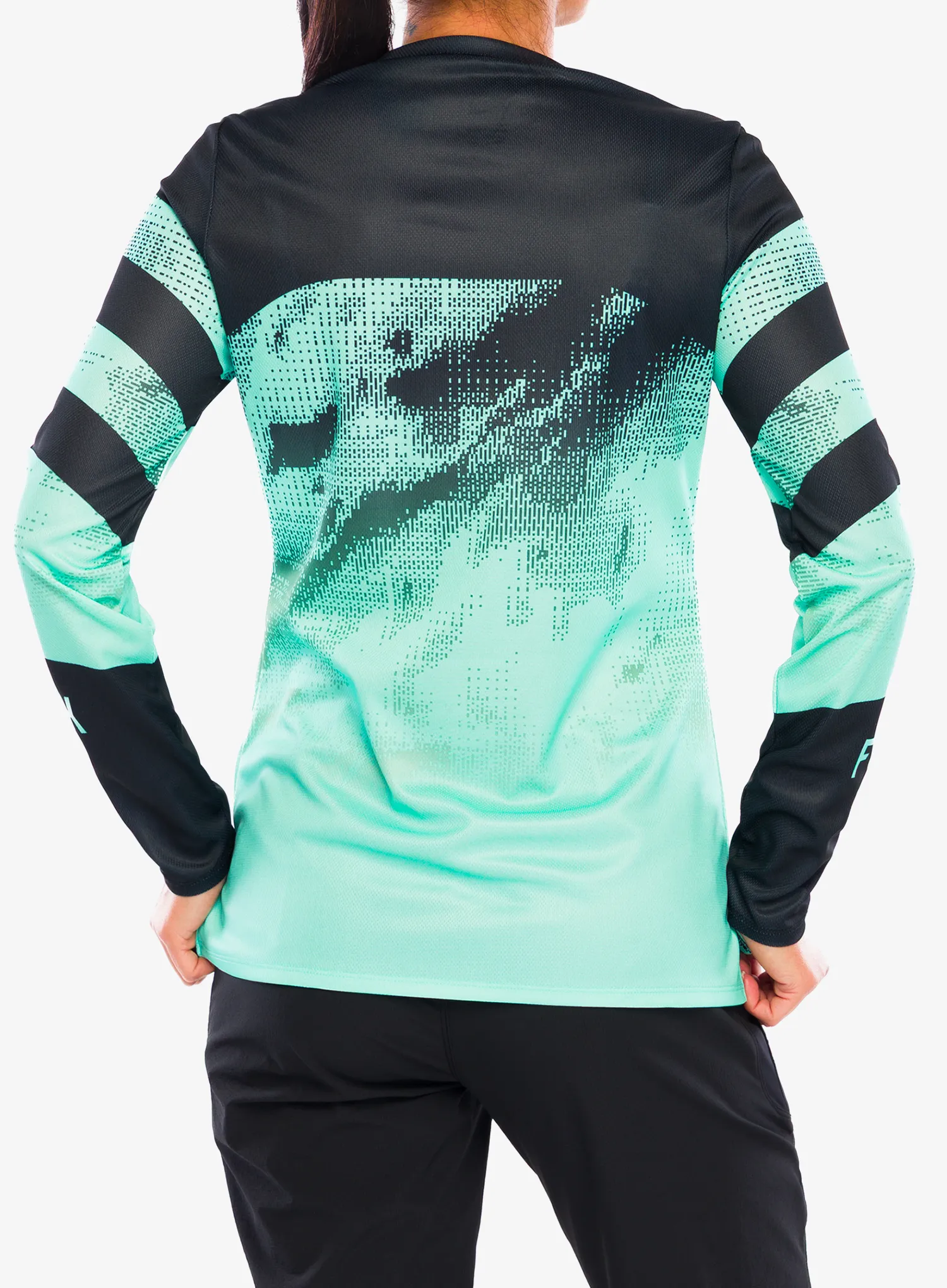 Ženska kolesarska jopa Fox Ranger LS Jersey Kairos - turquoise
