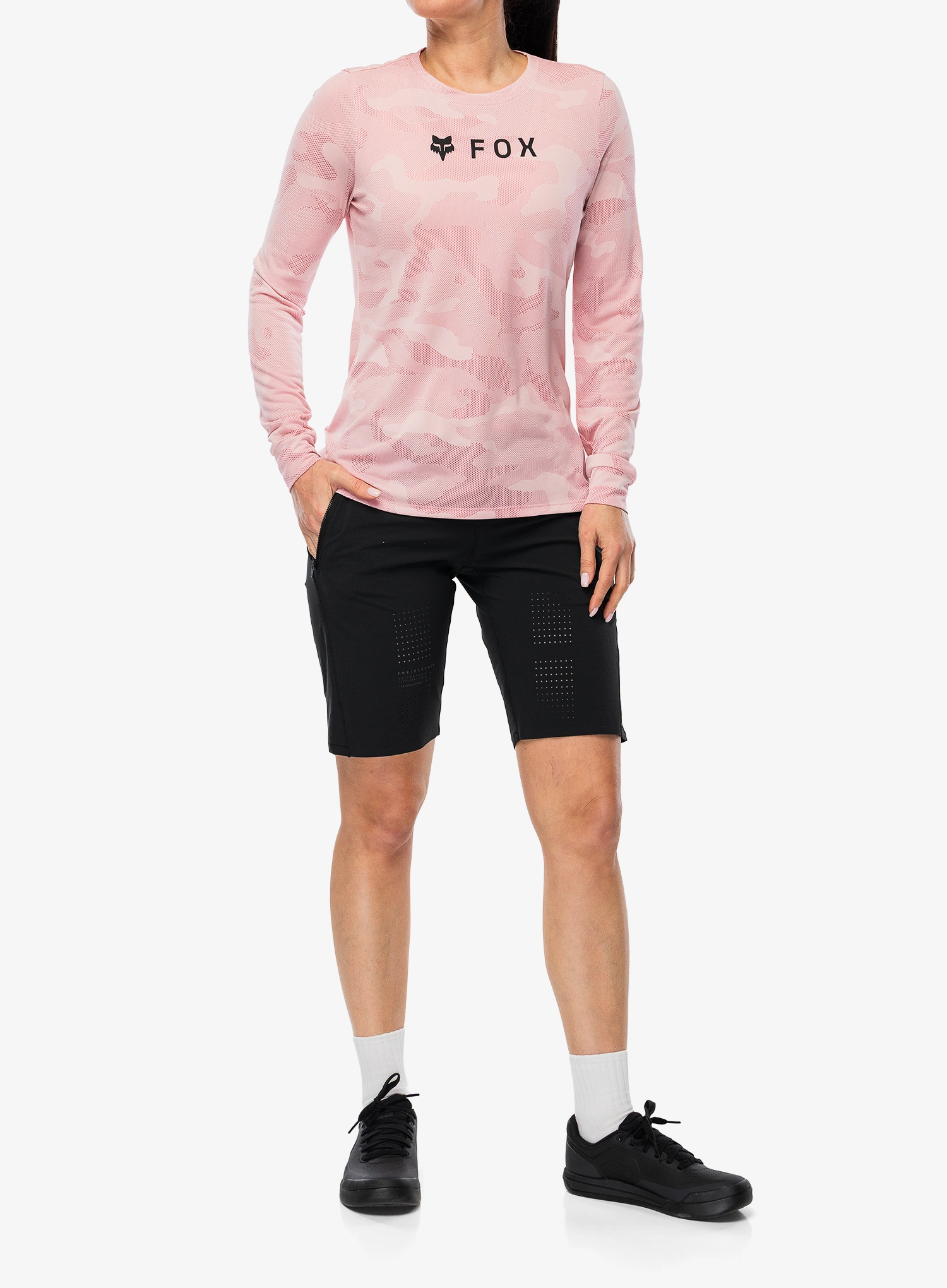 Ženska kolesarska jopa Fox Ranger Tru Dri LS Jersey - berry