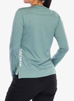 Ženska kolesarska jopa Mons Royale Diversion Merino Bike Jersey Long Sleeve - dew/desert sage