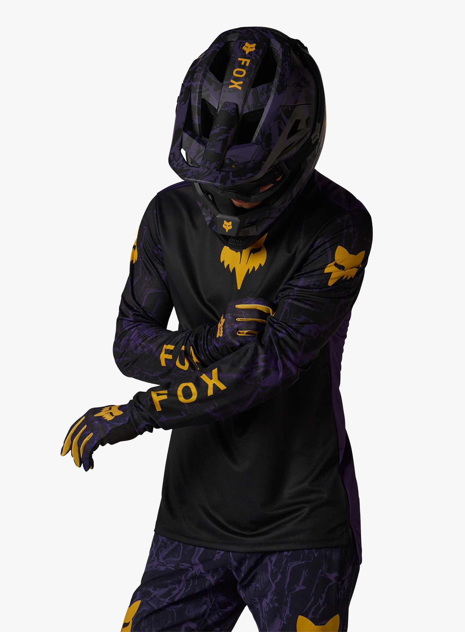 Kolesarska jopa Fox Ranger LS Jersey Img Print - plum