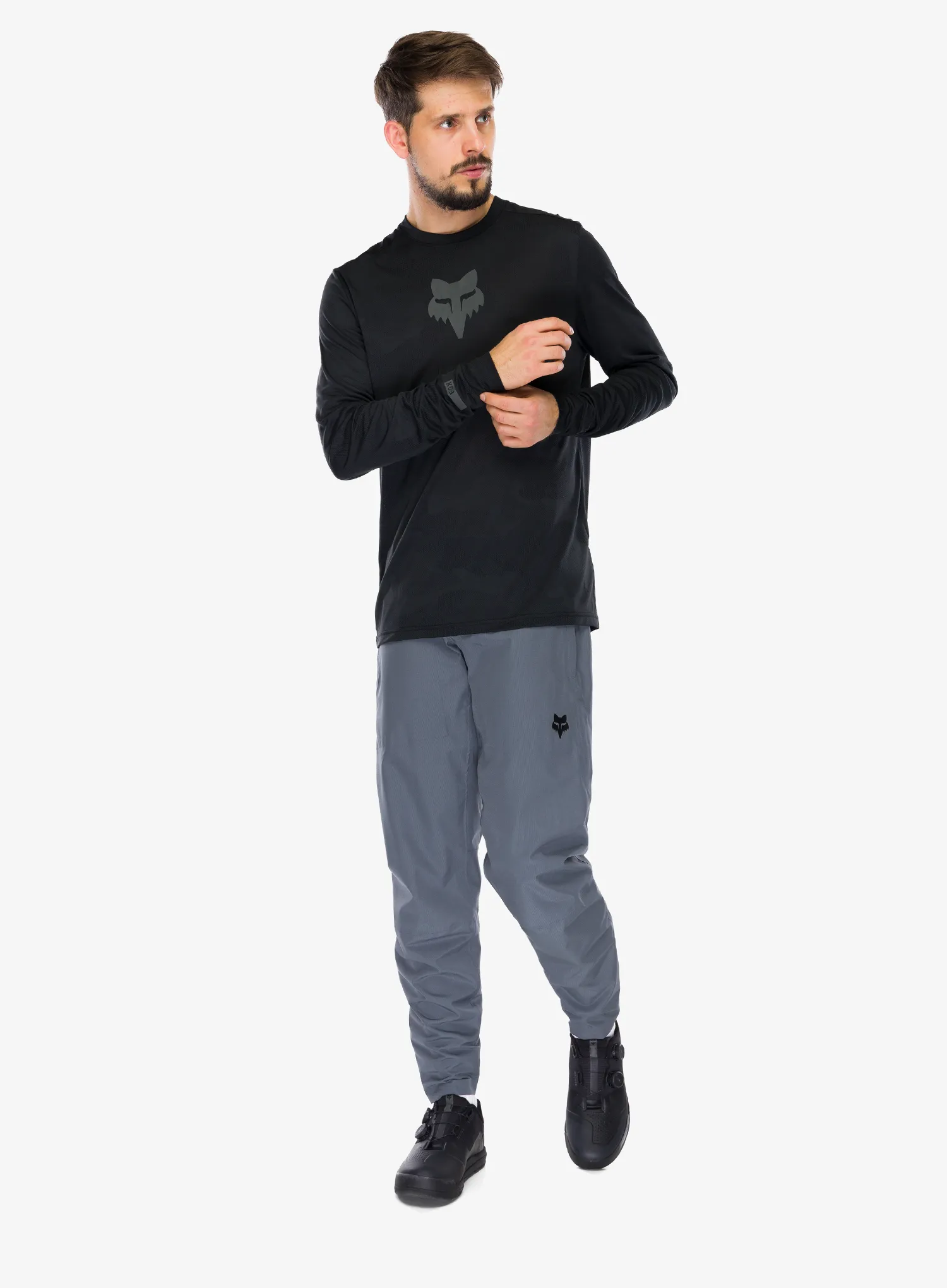 Kolesarska jopa Fox Ranger Tru Dri LS Jersey - black