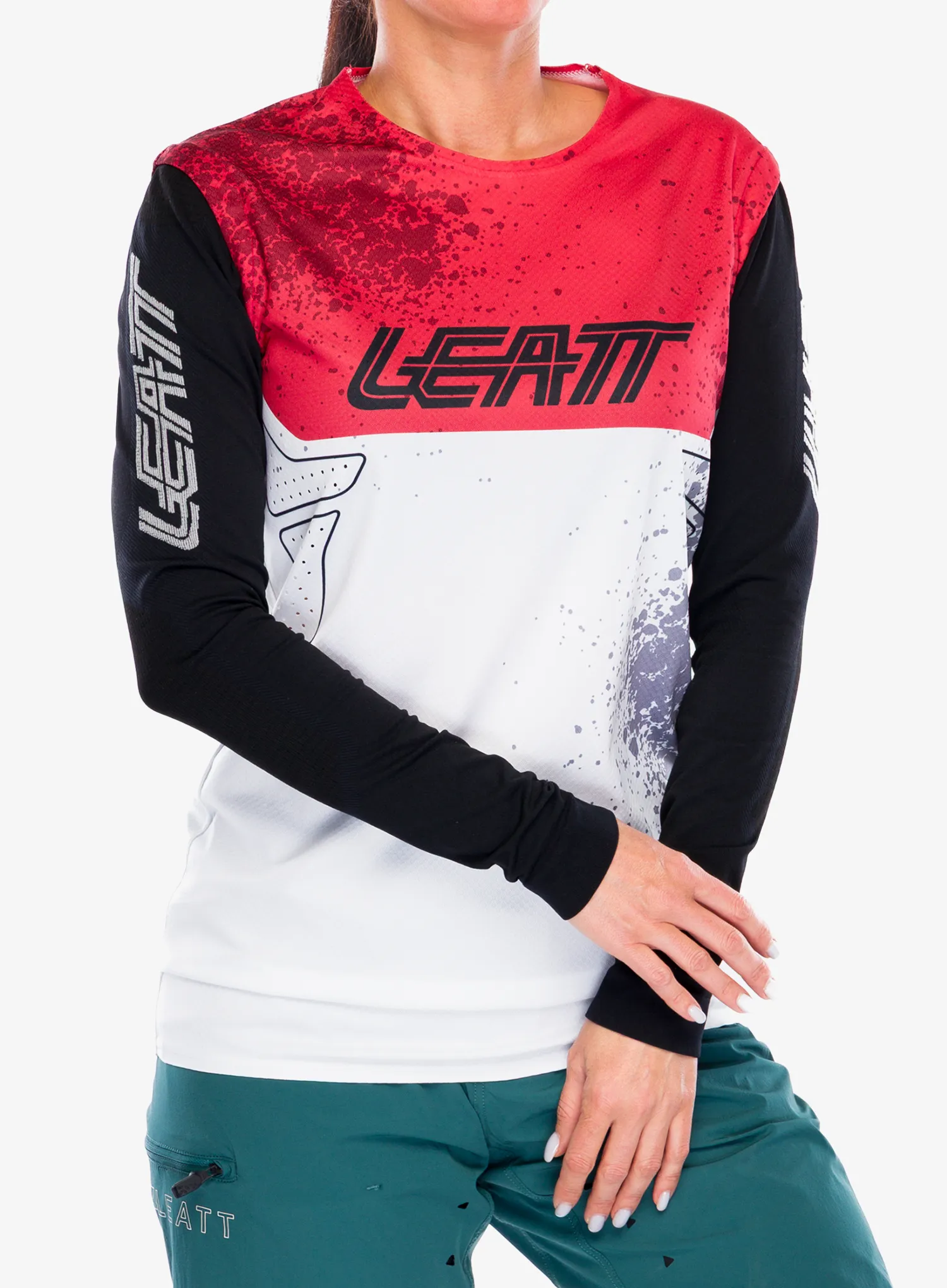 Kolesarska jopa Leatt Jersey MTB Gravity 5.0 - white