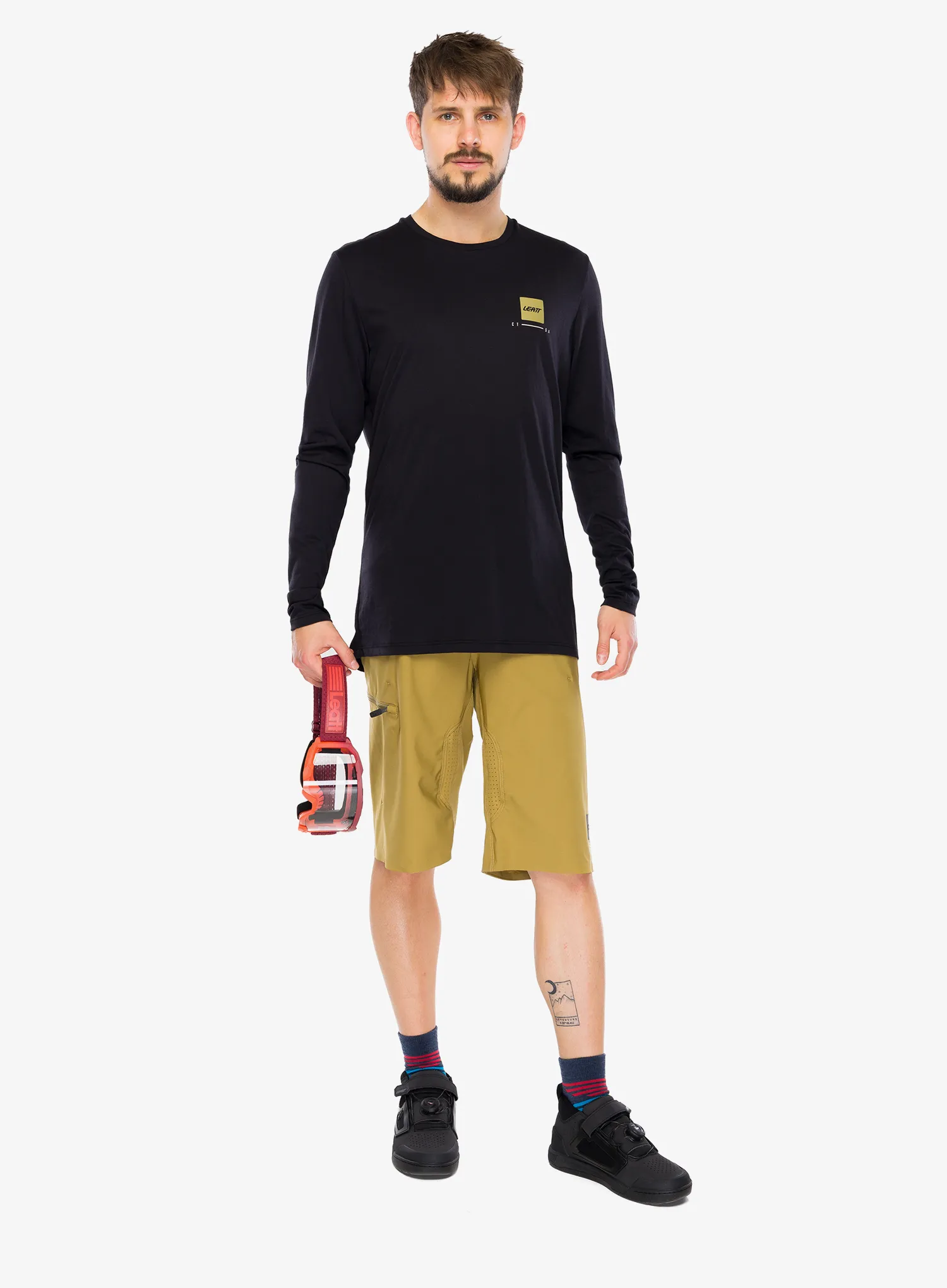 Kolesarska jopa Leatt MTB Gravity 3.0 Long Sleeve - ghost black