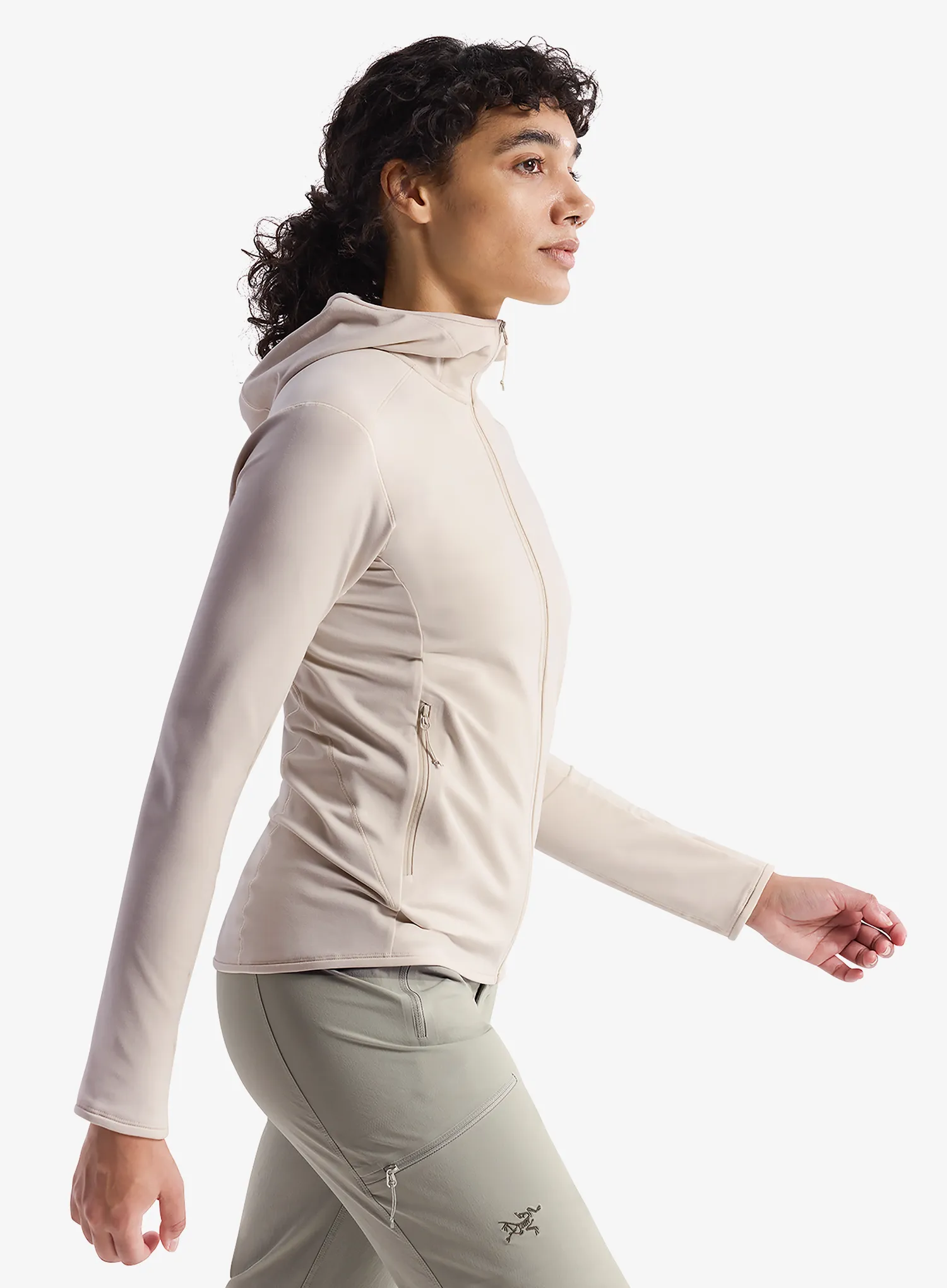 Ženska jopica z zadrgo Arcteryx Kyanite LT Hoody - sea salt