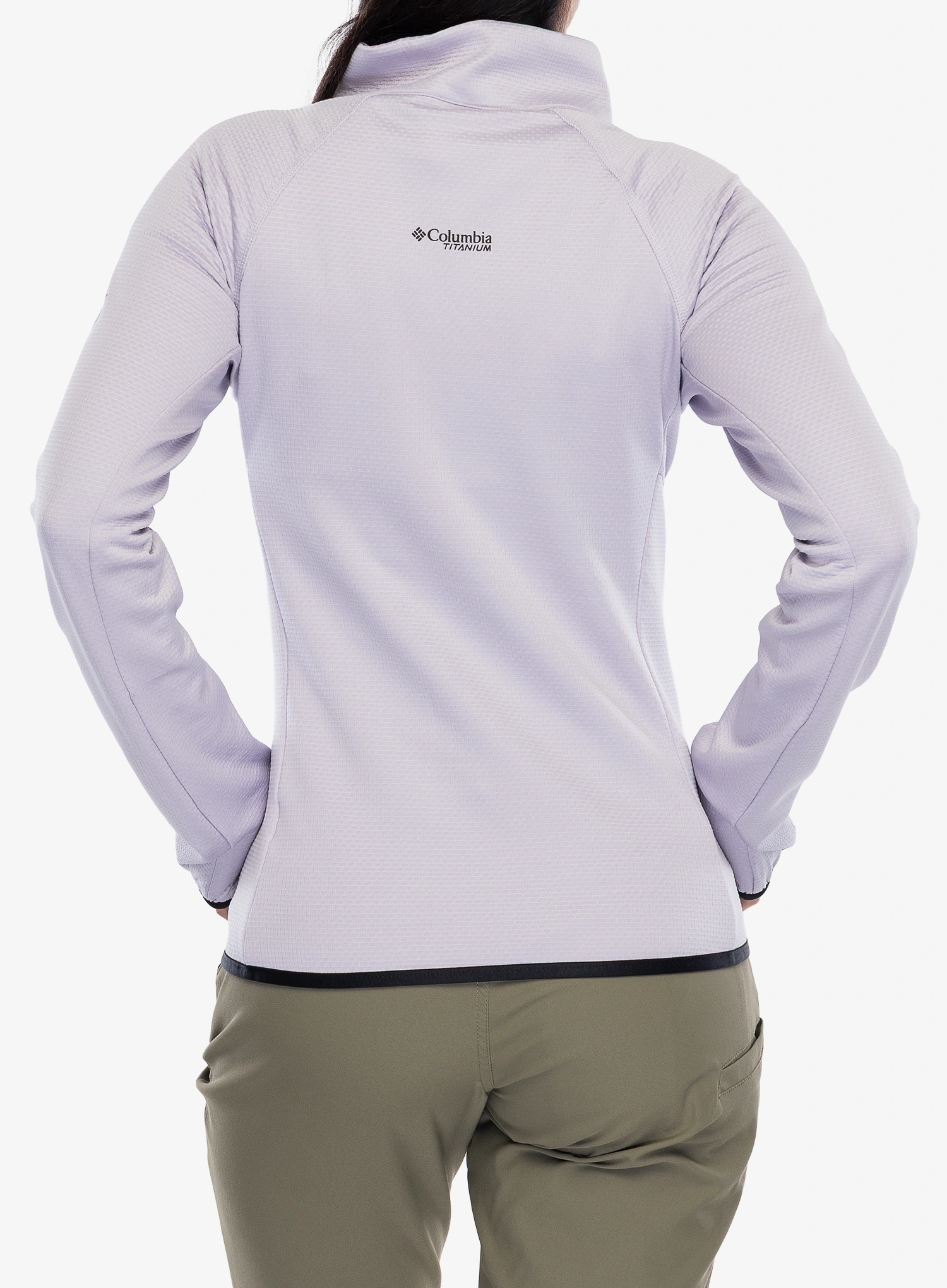 Ženska jopica z zadrgo Columbia Triple Canyon Grid Fleece Full Zip - lavender pearl/black