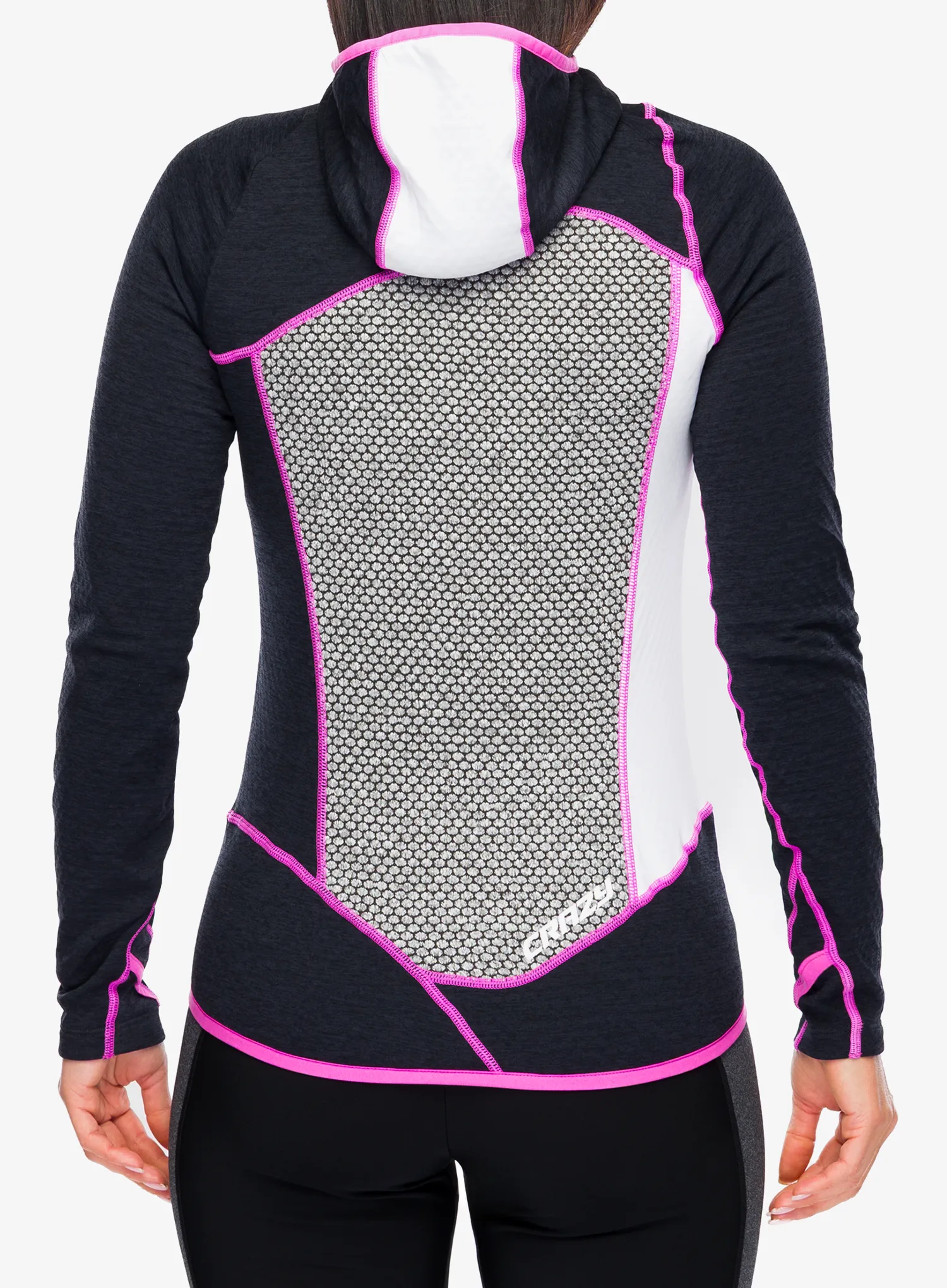 Ženska jopica z zadrgo Crazy Pull Ionic - black/pop