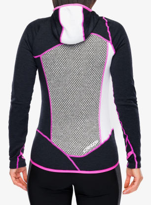 Ženska jopica z zadrgo Crazy Pull Ionic - black/pop