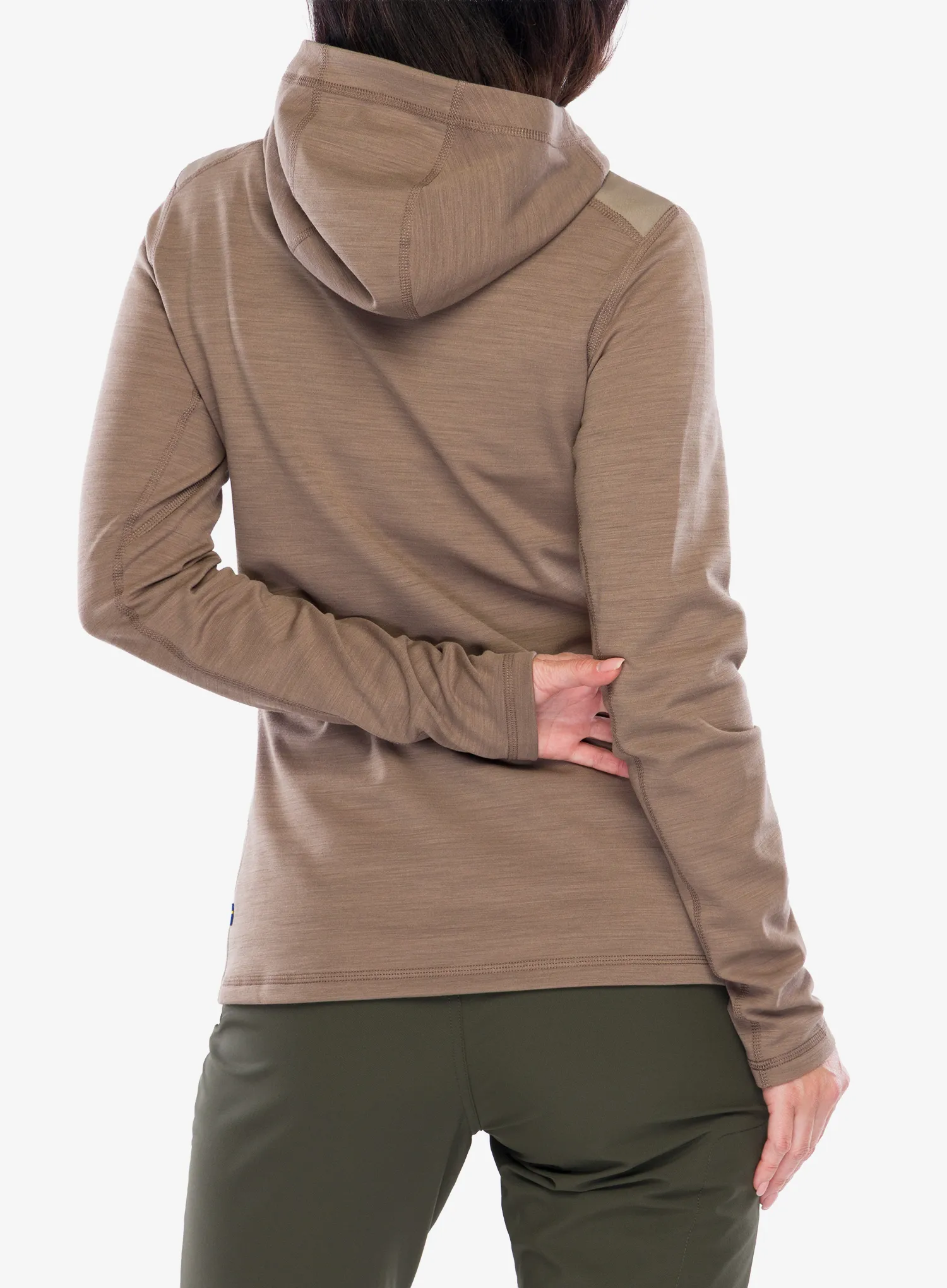 Ženska jopica z zadrgo Fjallraven Keb Fleece Hoodie - sude brown