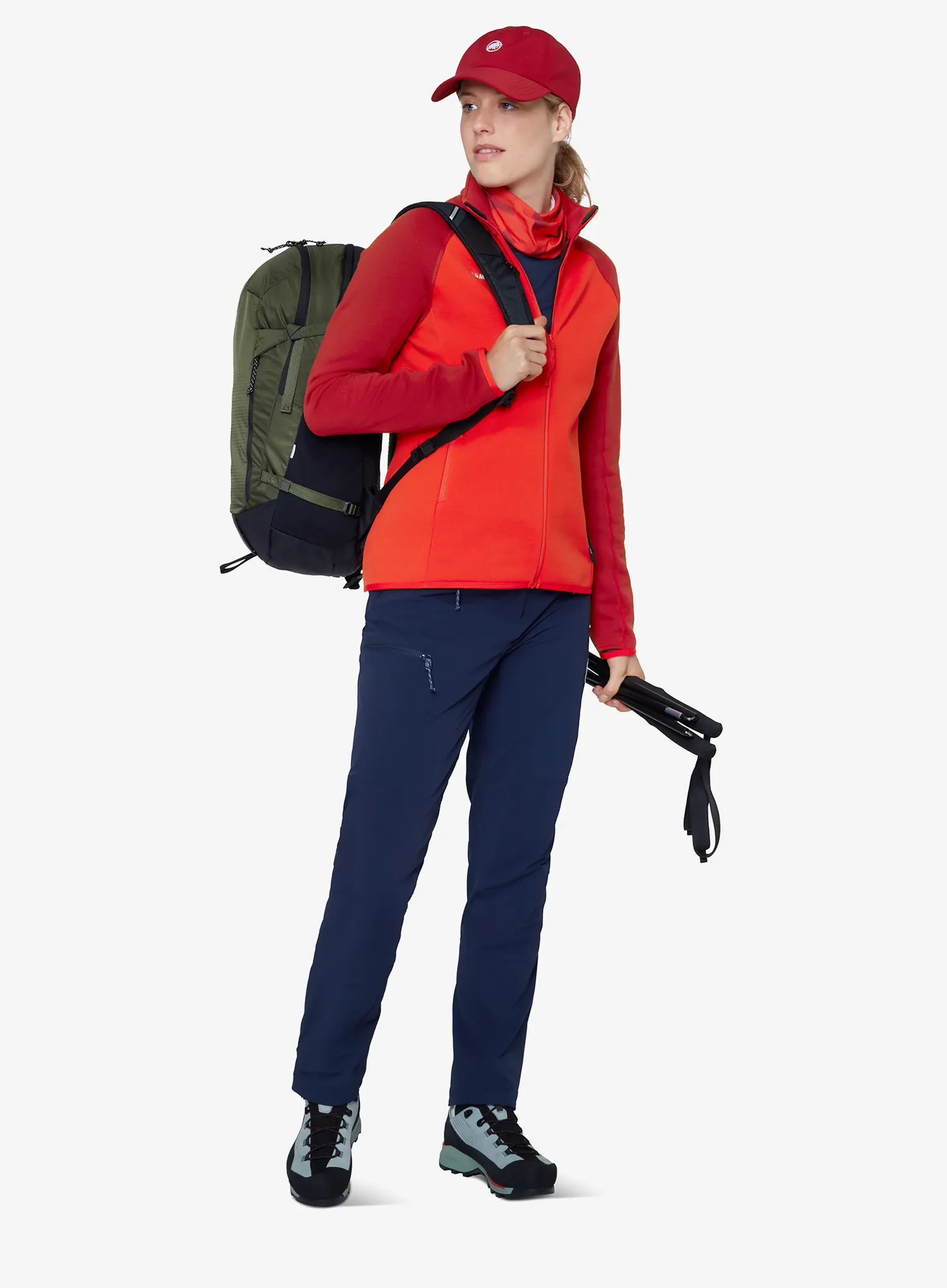 Ženska jopica z zadrgo Mammut Aconcagua ML Jkt - red/dark red