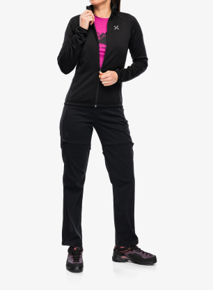 Ženska jopica z zadrgo Montura Fadis Grid Maglia - black