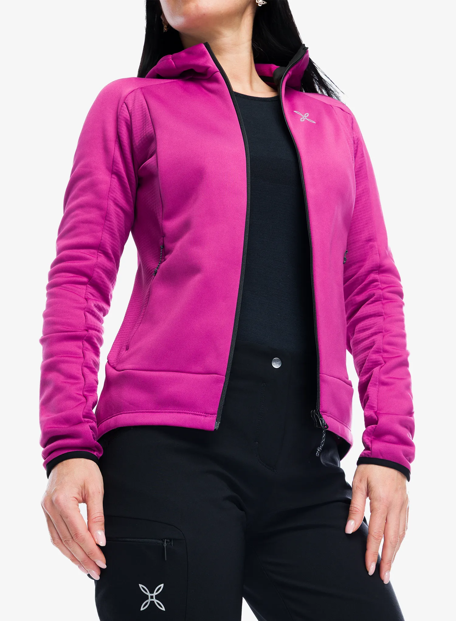 Ženska jopica z zadrgo Montura Pulse Hooded Maglia - baton rouge